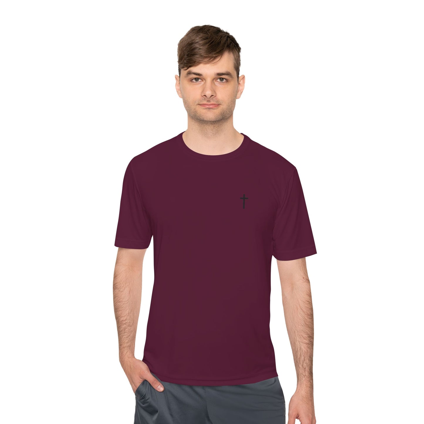 Unisex Sport-Tek Tee with Black Cross