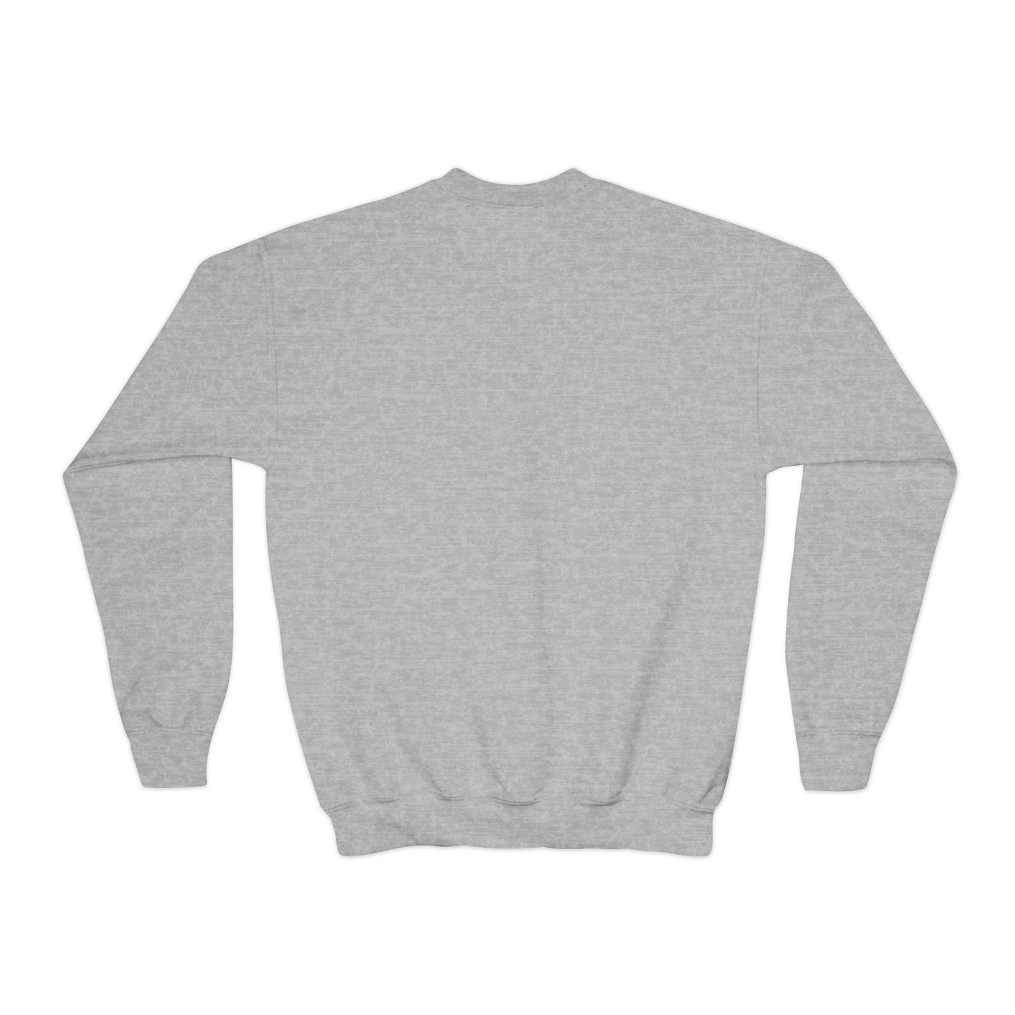 Youth Simple Christian Crewneck Sweatshirt with White Cross (Gildan Product)