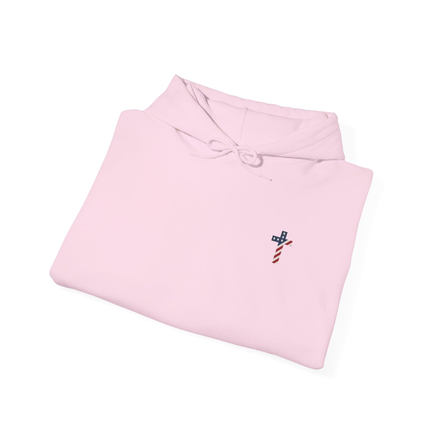 American Flag Cross- Gildan Hooded Sweatshirt