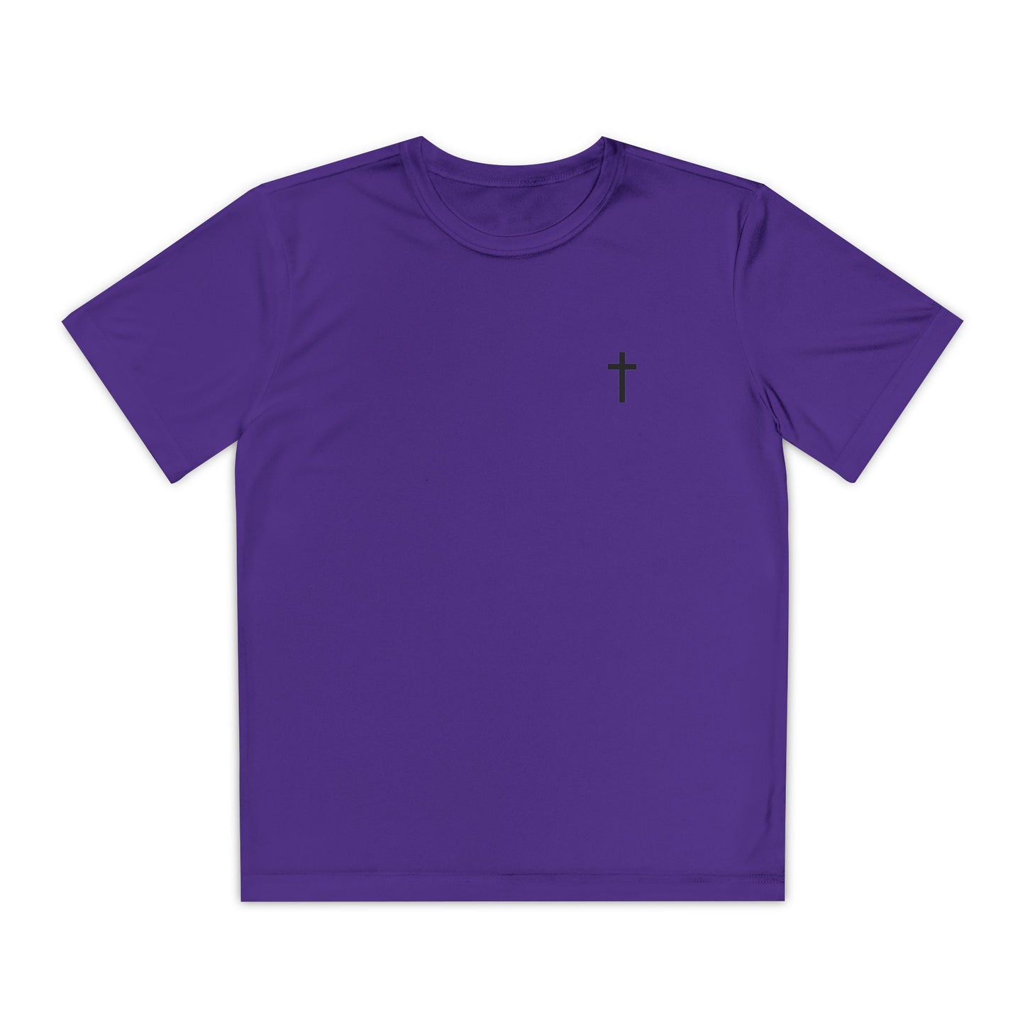 Youth Sport-Tek Tee with Black Cross