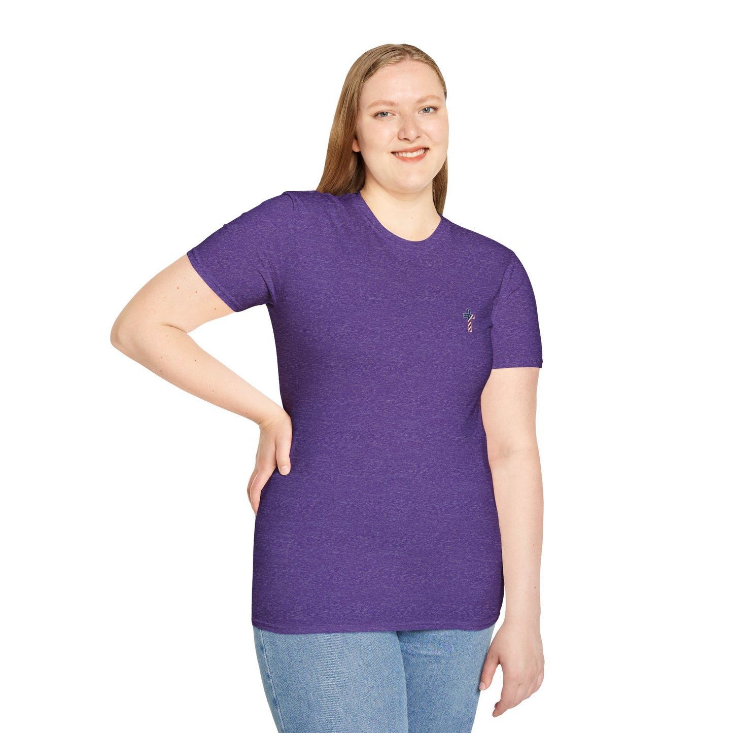 One Cross. One Nation, under God. Unisex Softstyle T-Shirt (no writing on back)