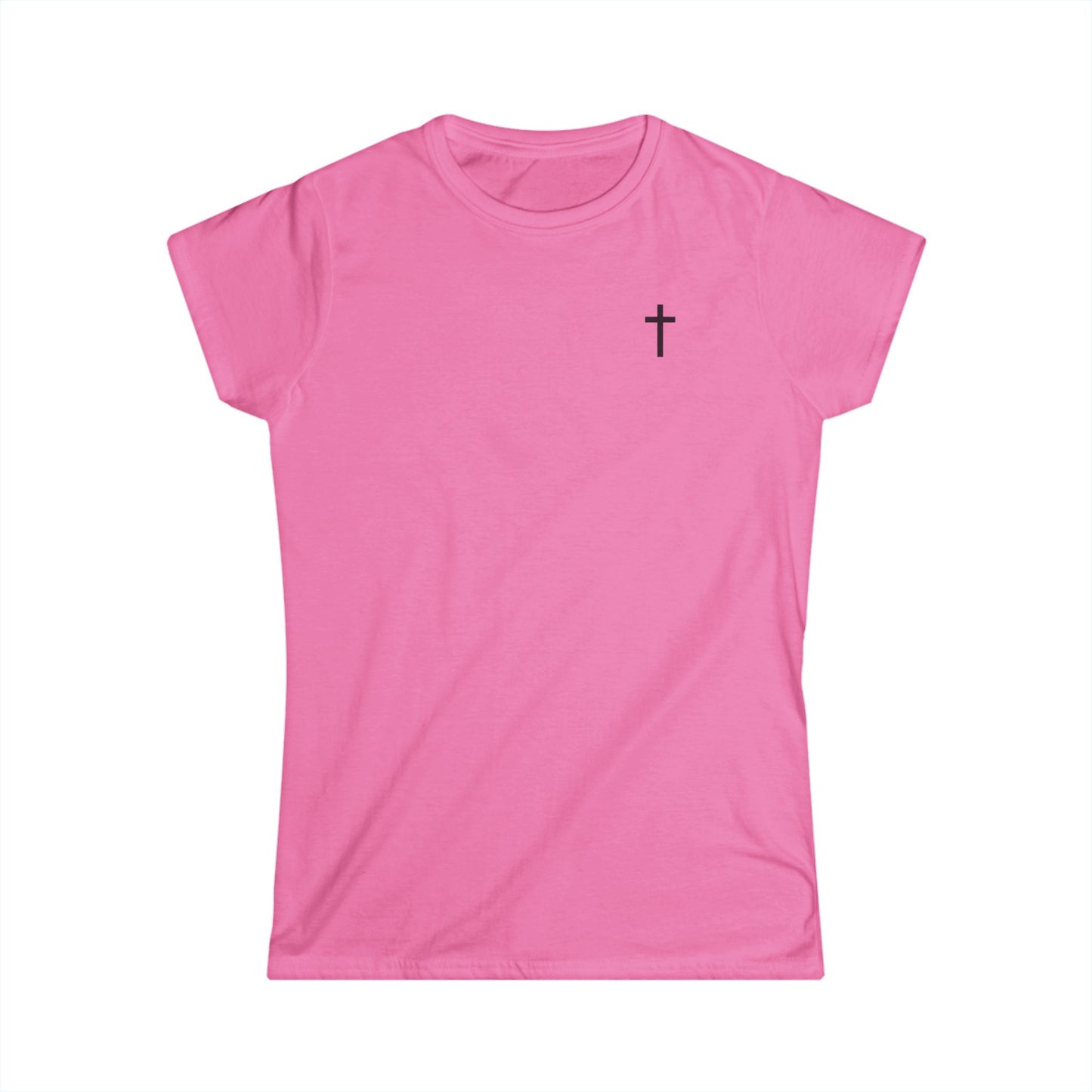 Women's Softstyle Tee with Black Cross
