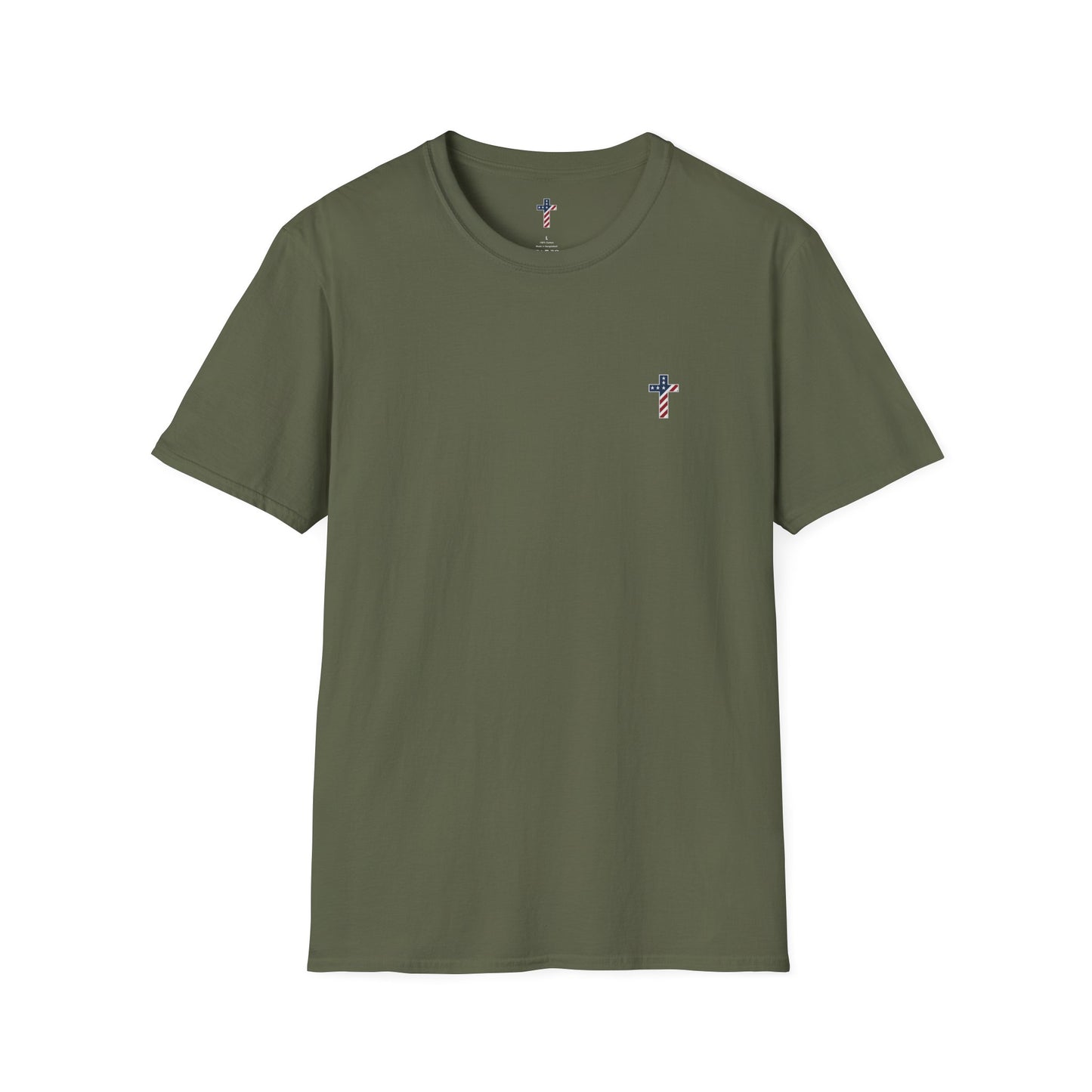 One Cross. One Nation, under God. Unisex Softstyle T-Shirt (no writing on back)