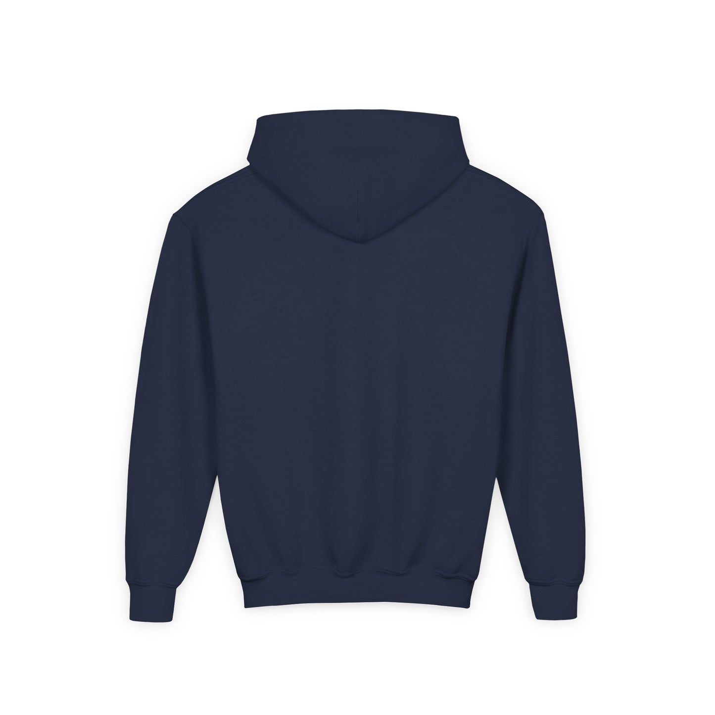 Kids Simple Christian Hooded Sweatshirt with White Cross (Gildan Product)