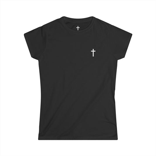 Women's Softstyle Tee with White Cross