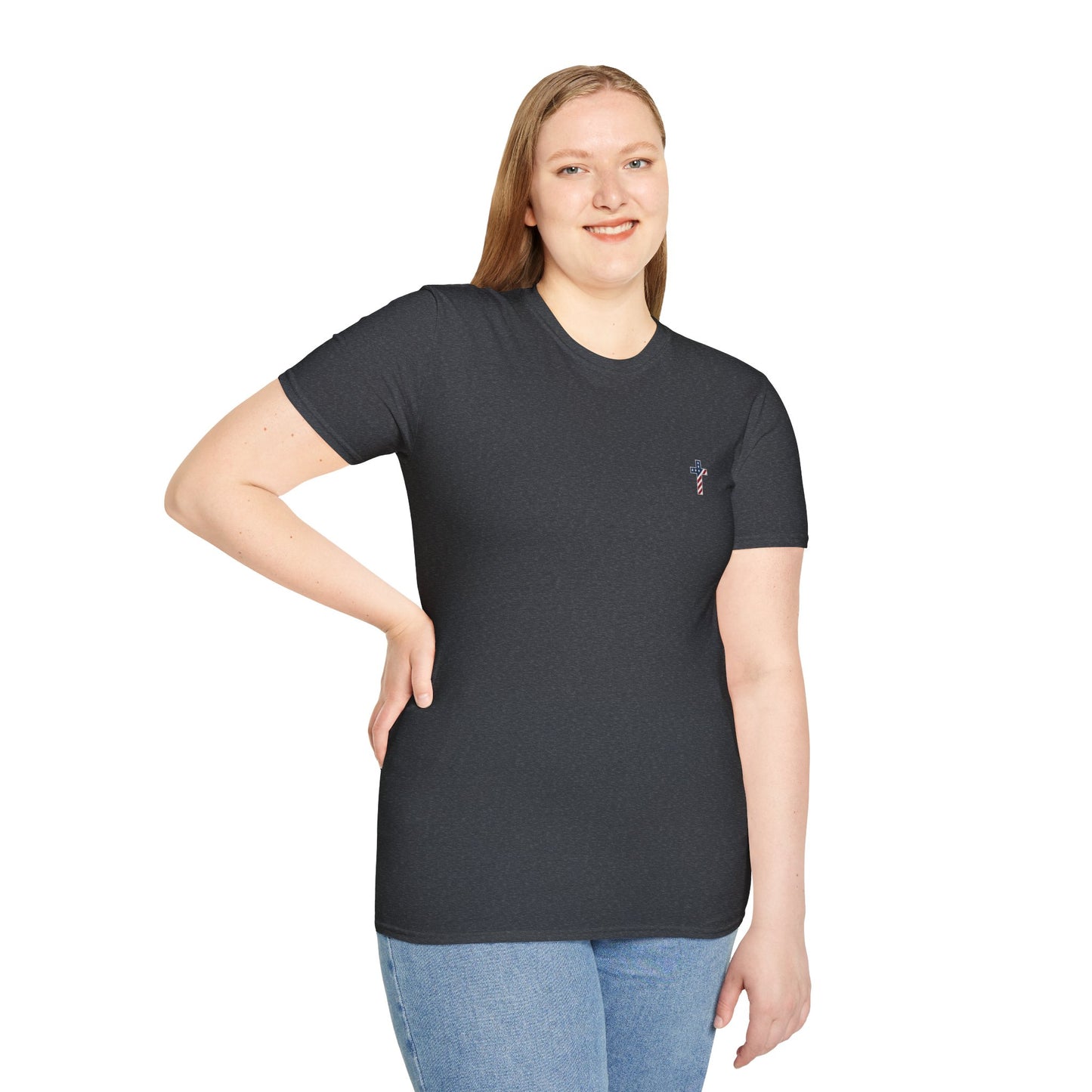 One Cross. One Nation, under God. Unisex Softstyle T-Shirt (no writing on back)