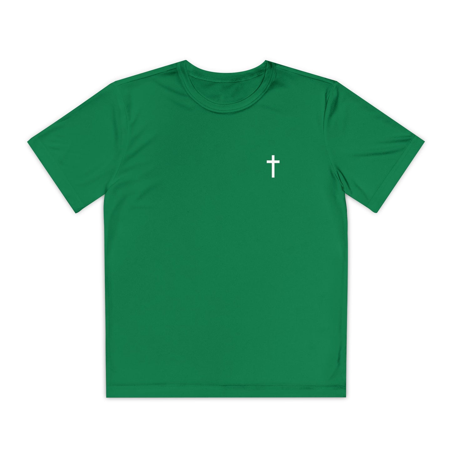 Youth Sport-Tek Tee with White Cross