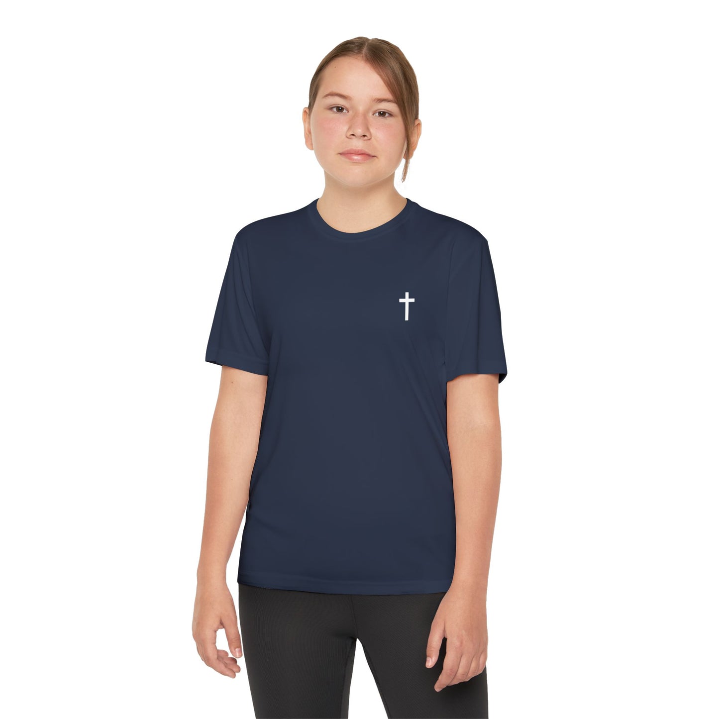 Youth Sport-Tek Tee with White Cross