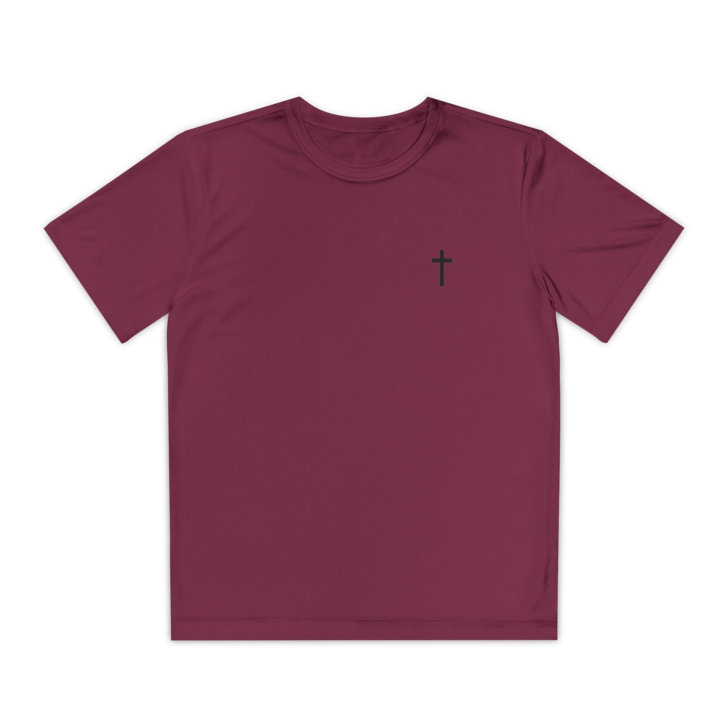 Youth Sport-Tek Tee with Black Cross