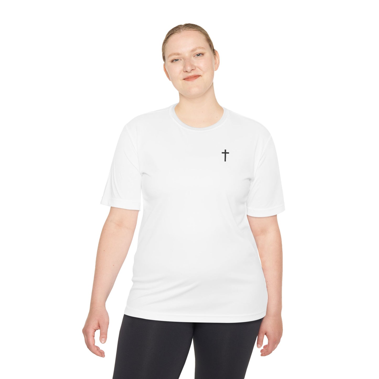 Sport-Tek Unisex Moisture Wicking Tee with Black Cross