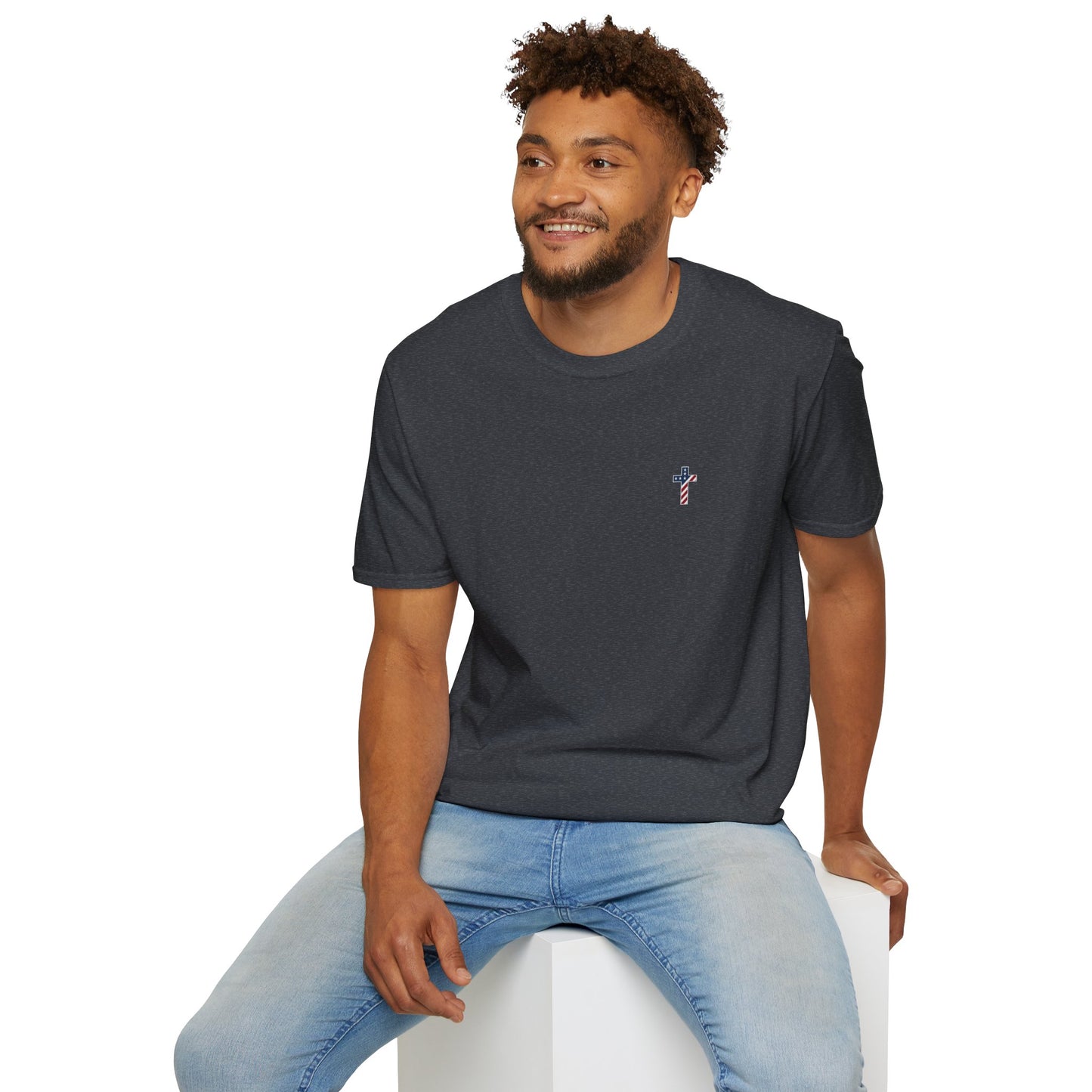 One Cross. One Nation, under God. Unisex Softstyle T-Shirt (no writing on back)