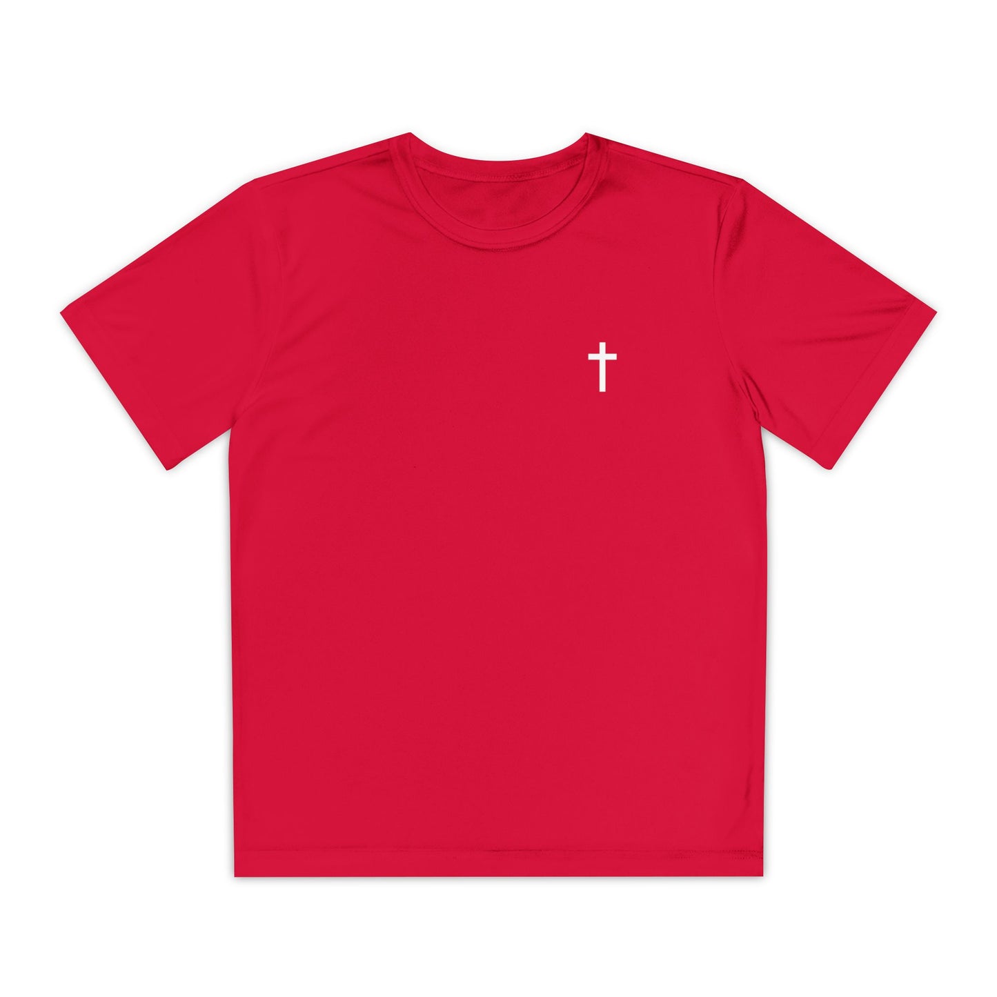 Youth Sport-Tek Tee with White Cross