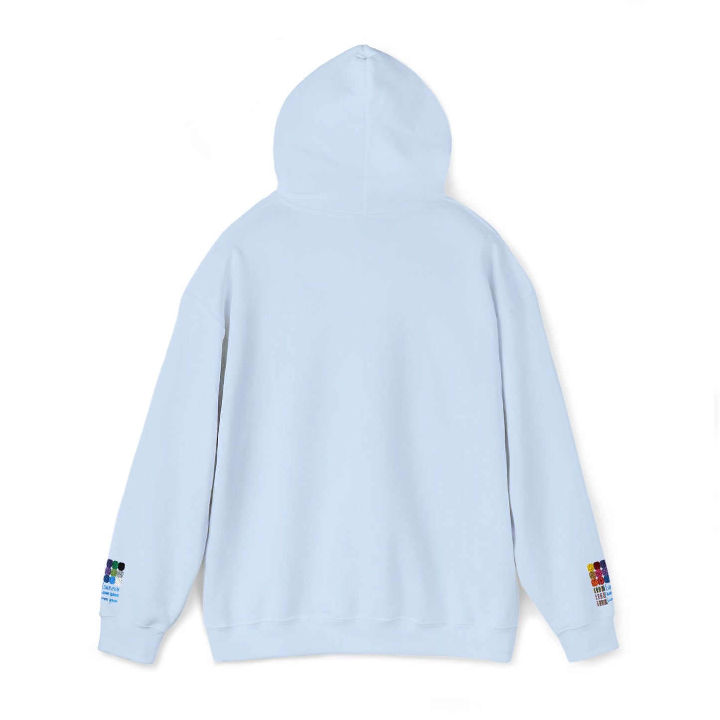 Unisex Embroidered Black Cross Hooded Sweatshirt (Gildan Product)