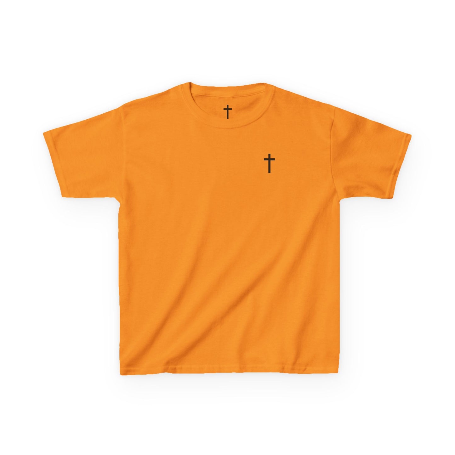 Youth Simple Christian T-Shirt with Black Cross (Gildan Product)