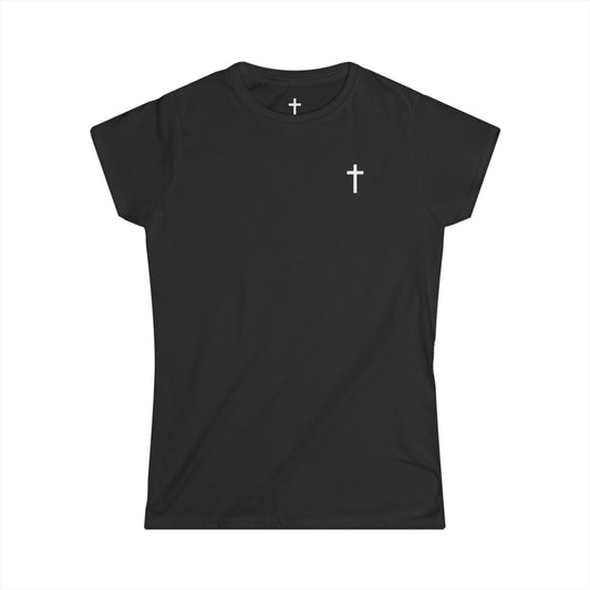 Women's Softstyle Tee with White Cross
