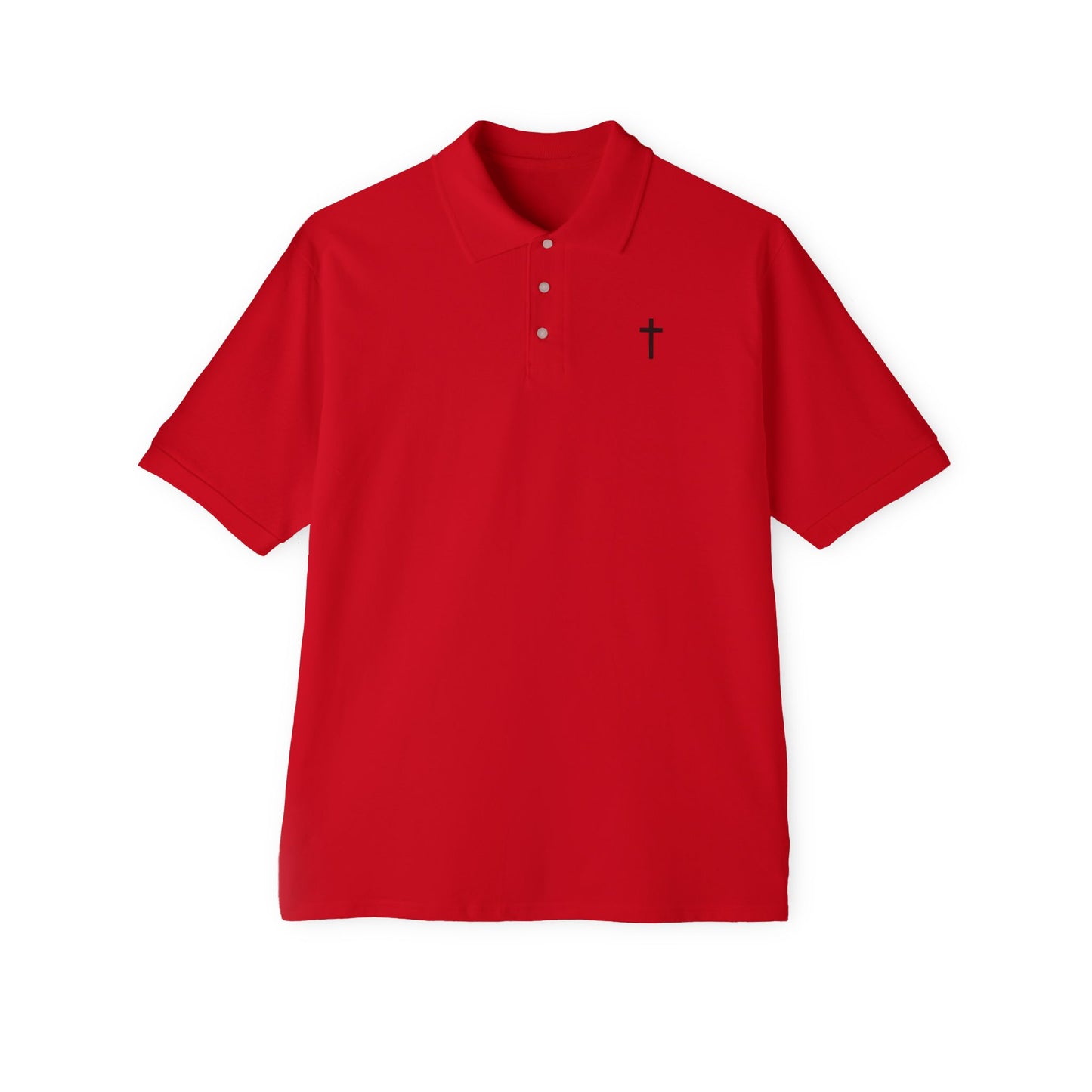 Men's Polo with Black Cross