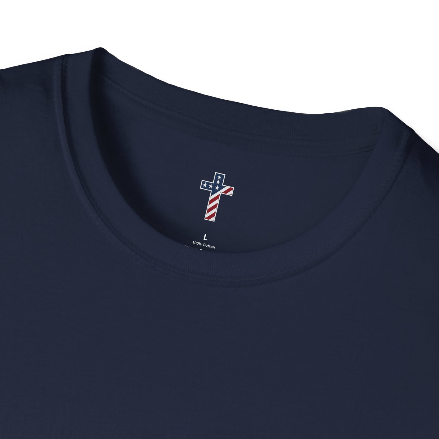 One Cross. One Nation, under God. Unisex Softstyle T-Shirt (no writing on back)