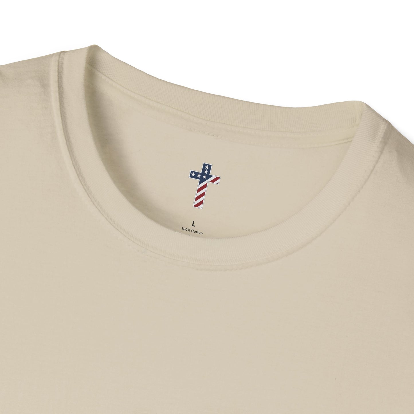 One Cross. One Nation, under God. Unisex Softstyle T-Shirt (no writing on back)