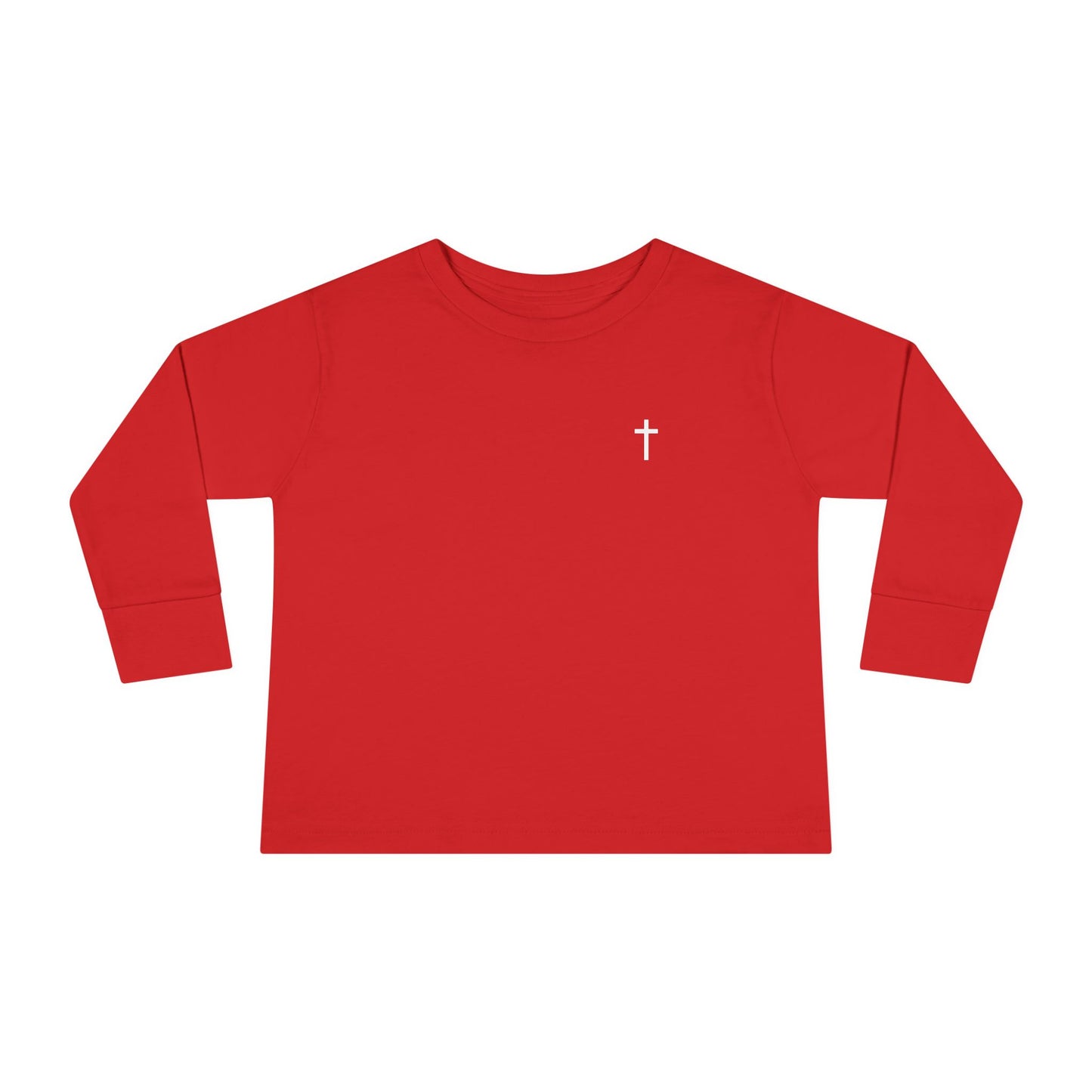 Toddler Long Sleeve Tee with White Cross