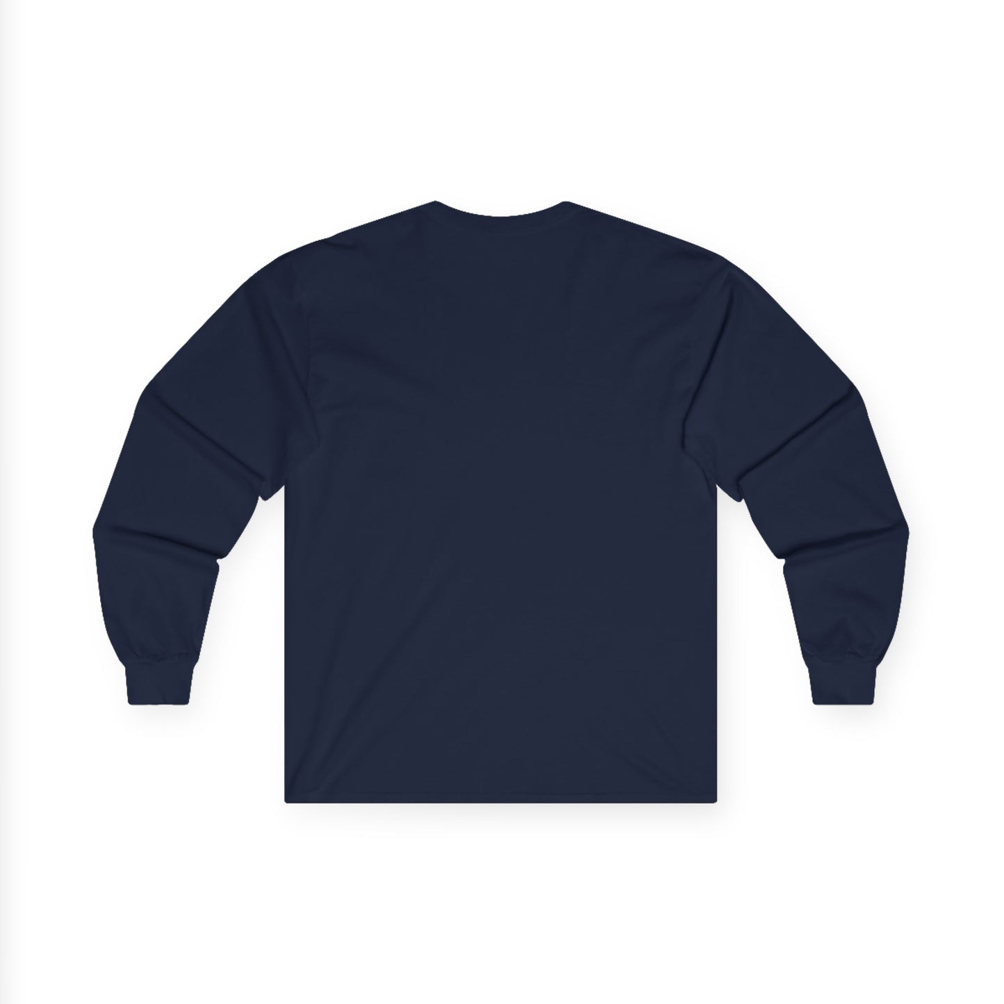 Unisex 100% Cotton Long Sleeve with White Cross (Gildan Product)