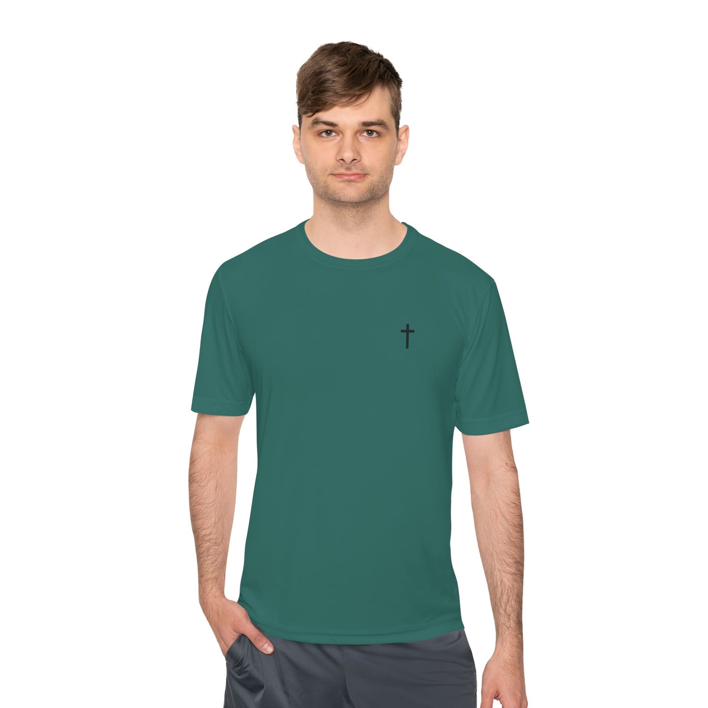 Unisex Sport-Tek Tee with Black Cross