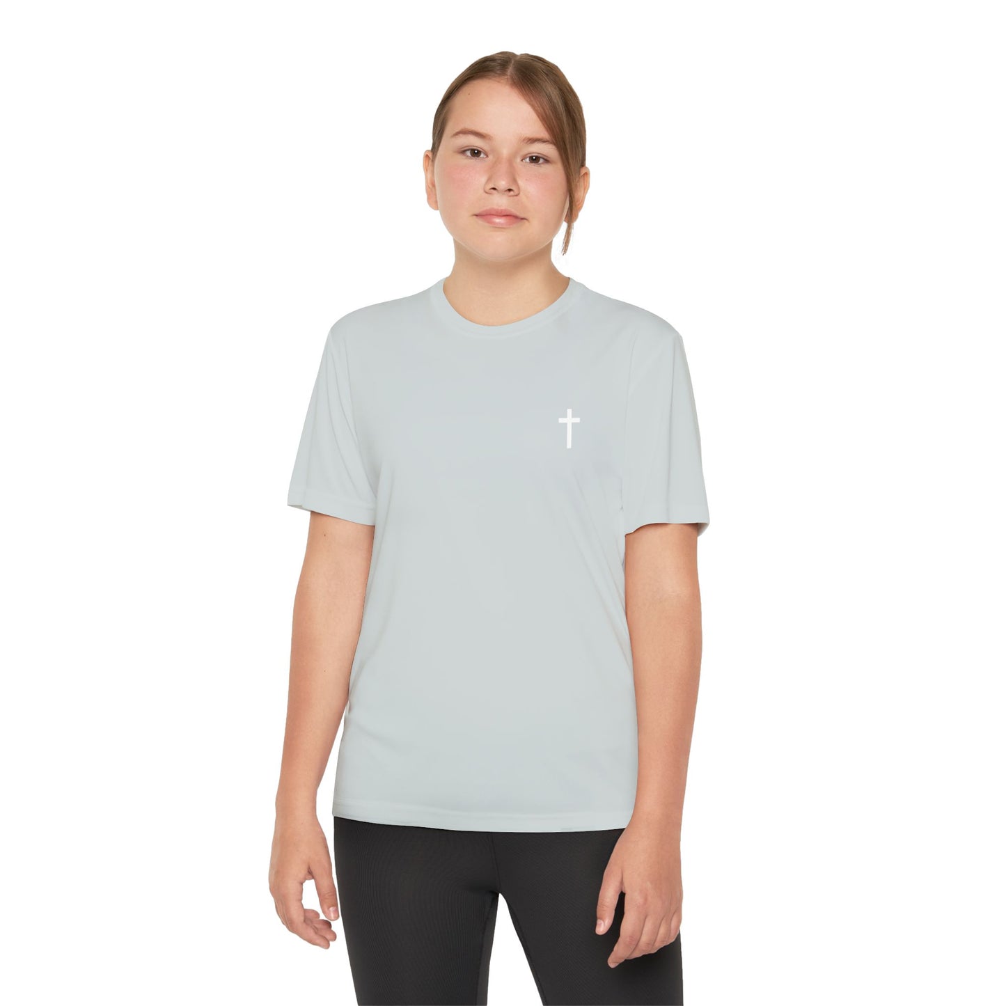 Youth Sport-Tek Tee with White Cross
