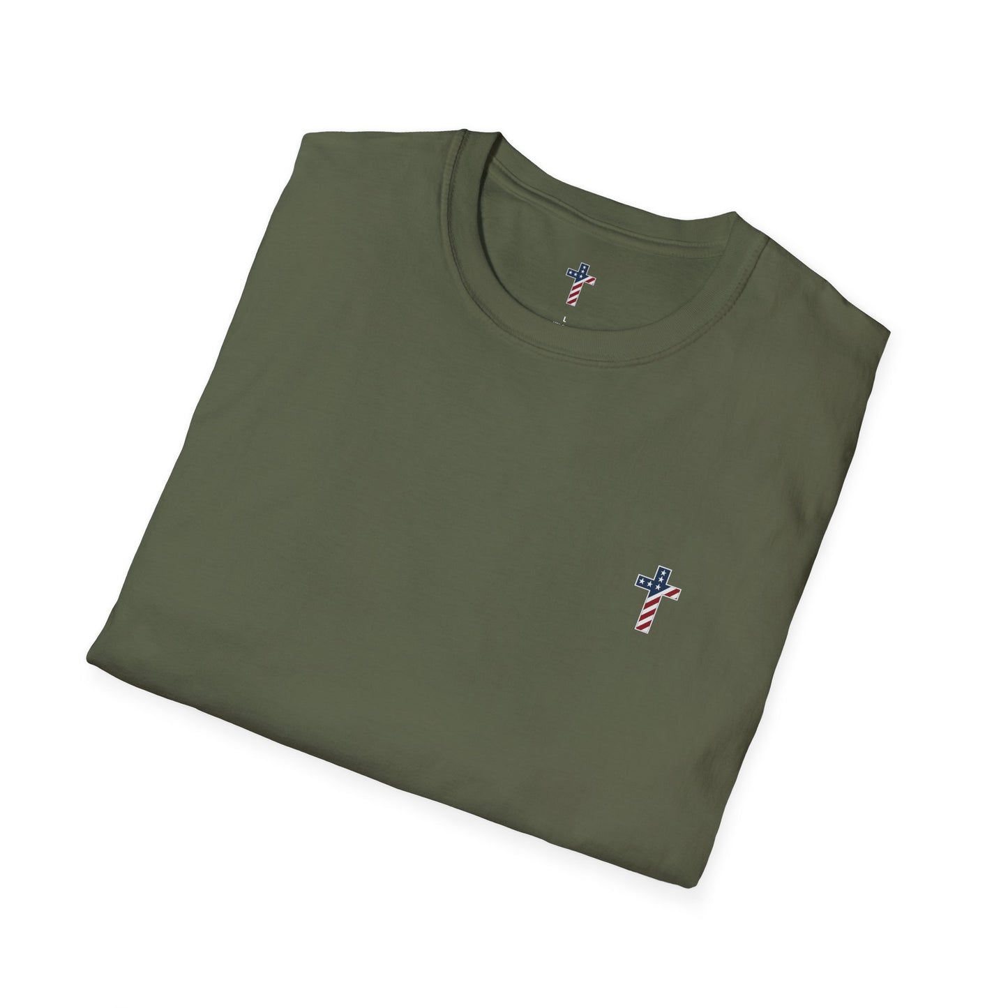 One Cross. One Nation, under God. Unisex Softstyle T-Shirt (no writing on back)