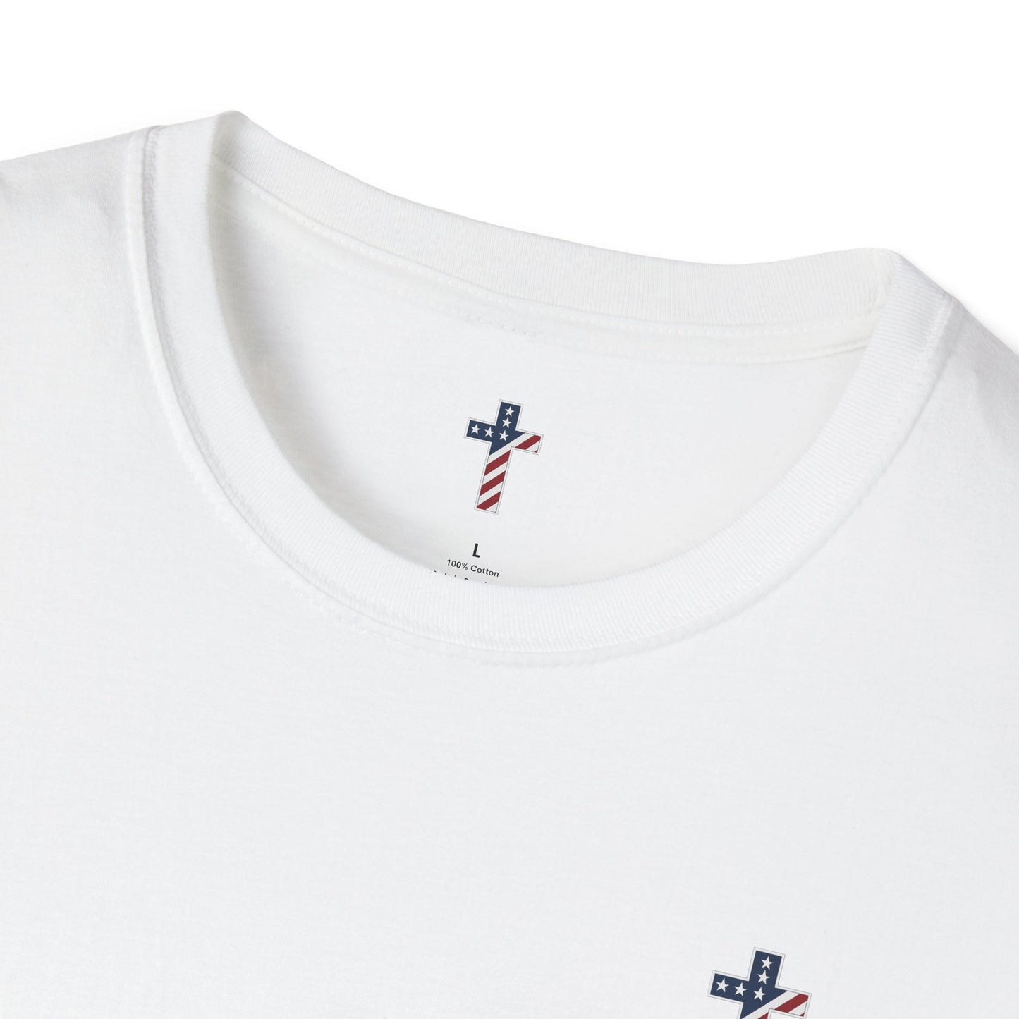 One Cross. One Nation, under God. Unisex Softstyle T-Shirt (no writing on back)