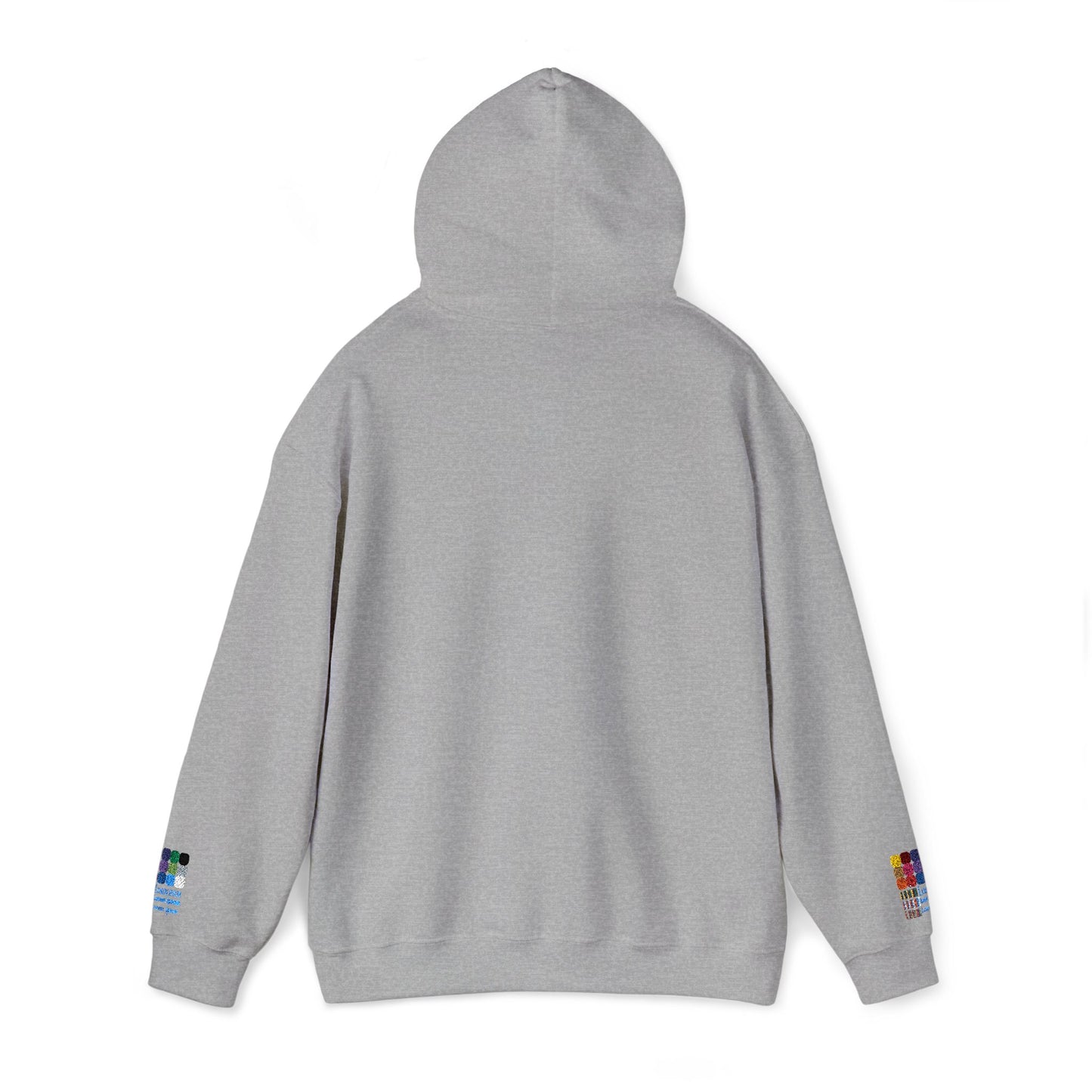 Unisex Embroidered White Cross Hooded Sweatshirt