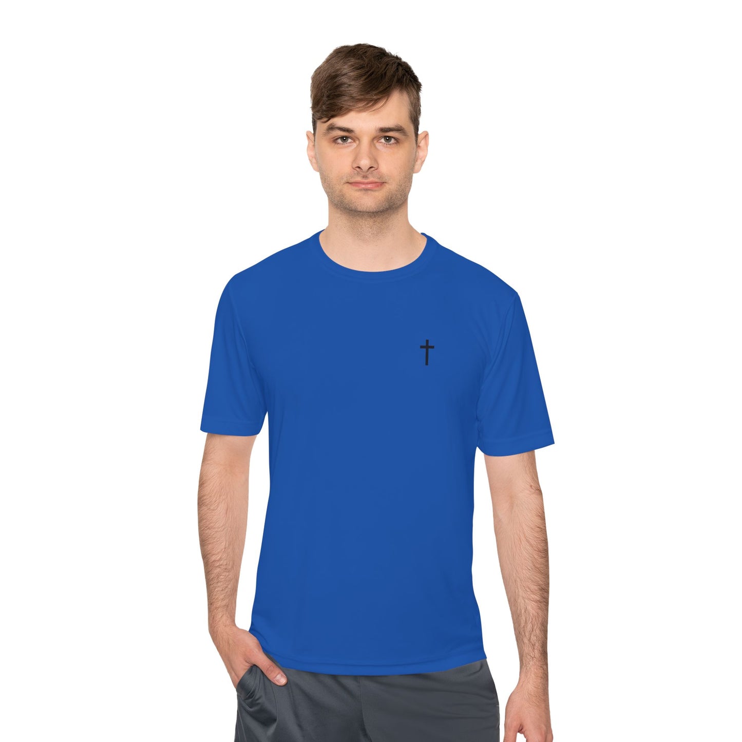Unisex Sport-Tek Tee with Black Cross