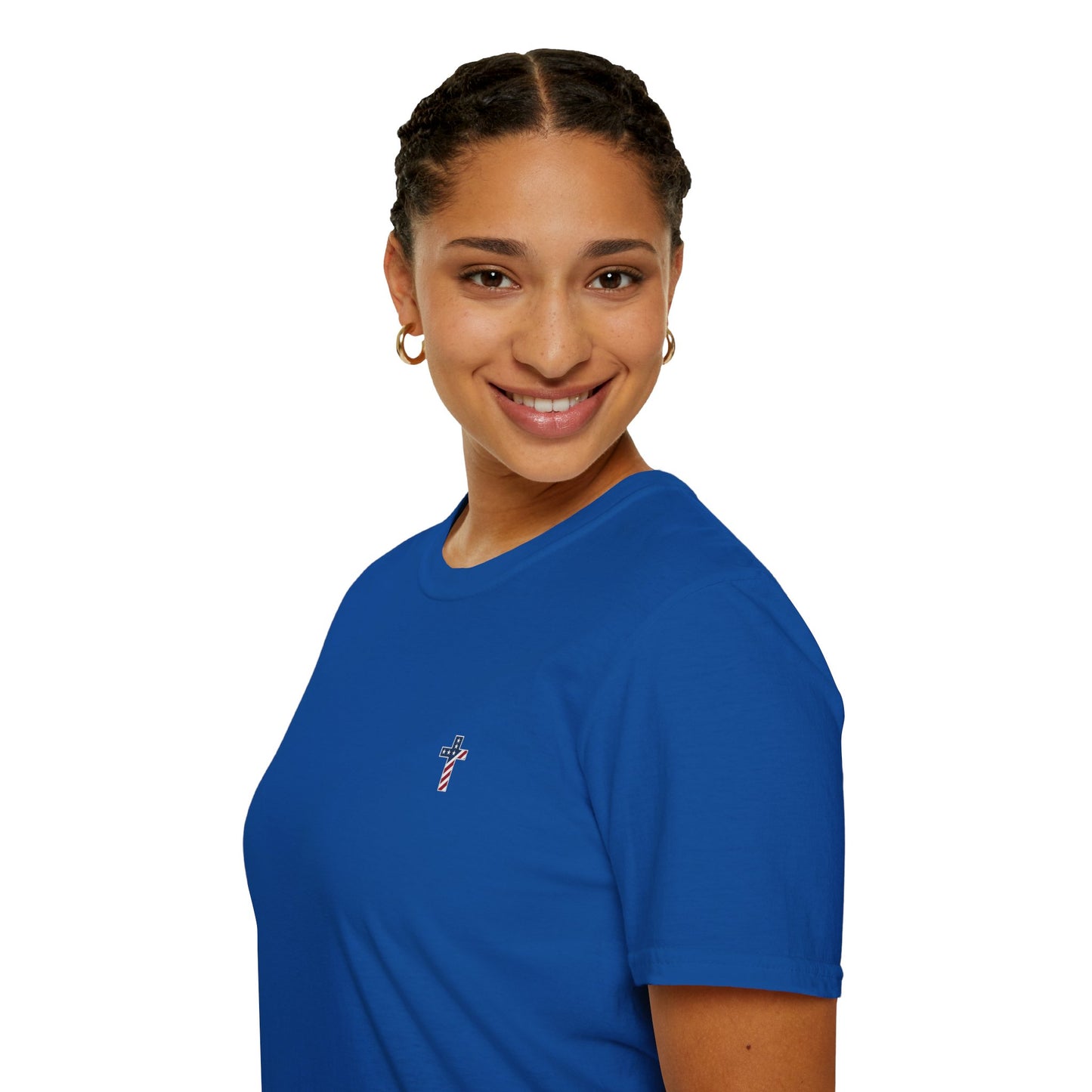 One Cross. One Nation, under God. Unisex Softstyle T-Shirt (no writing on back)