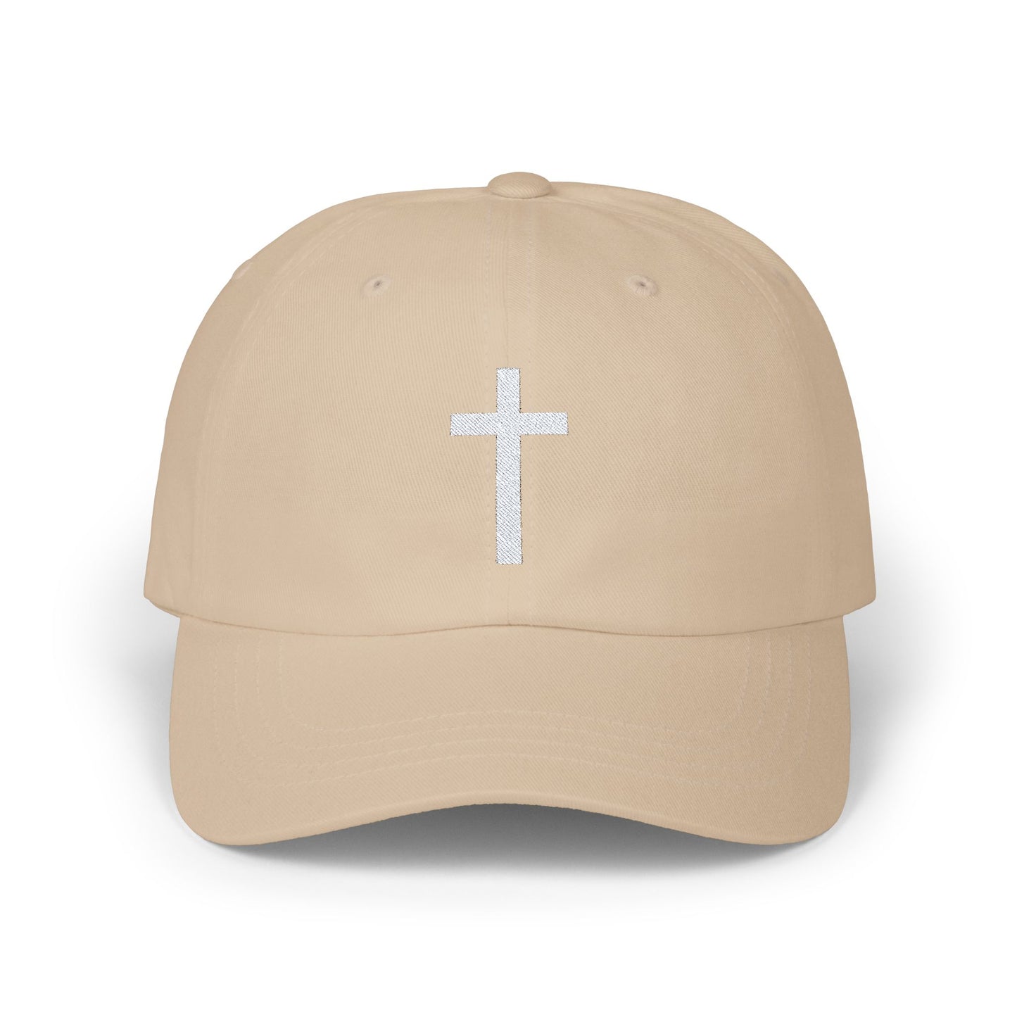 Classic Dad Cap with White Cross Design