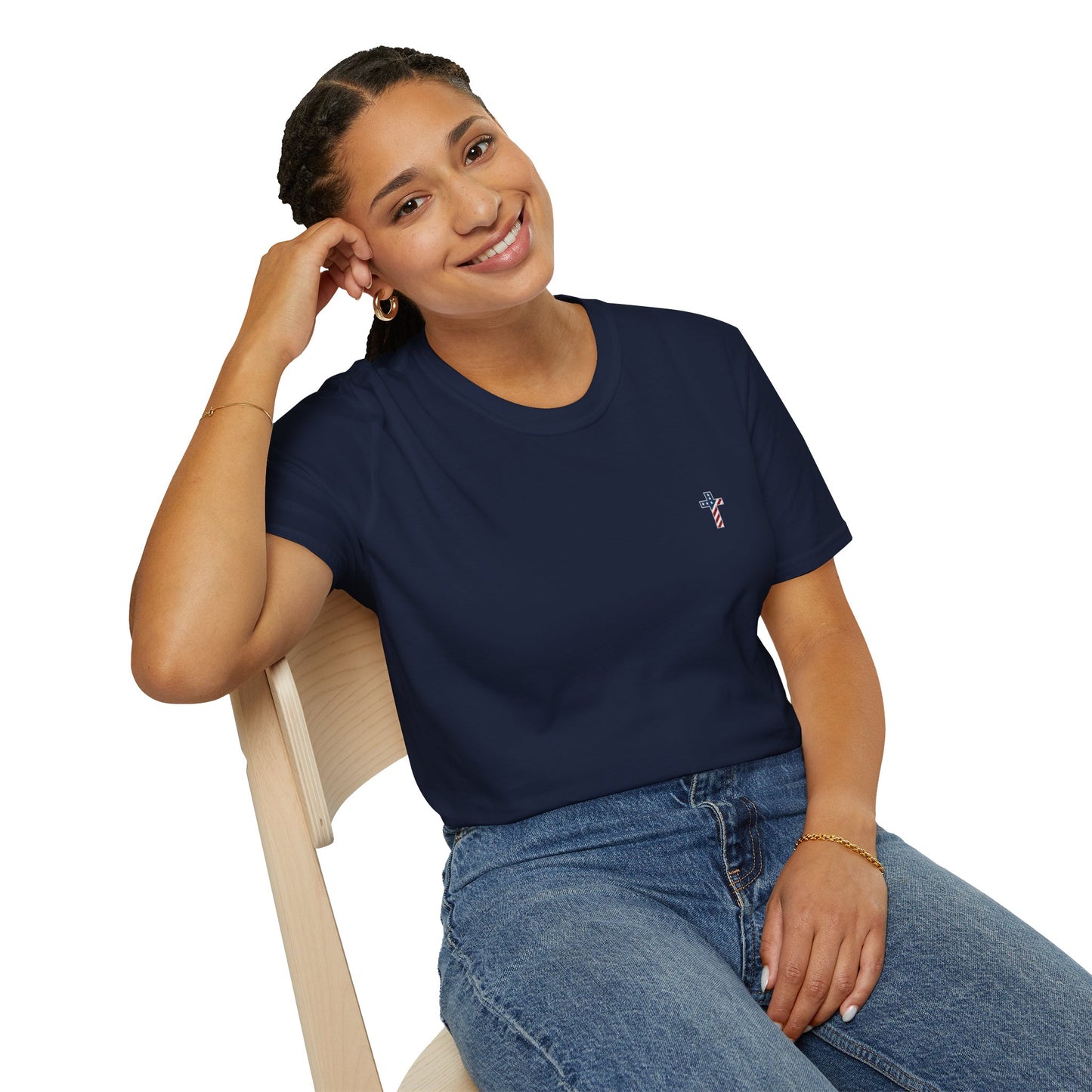 One Cross. One Nation, under God. Unisex Softstyle T-Shirt (no writing on back)
