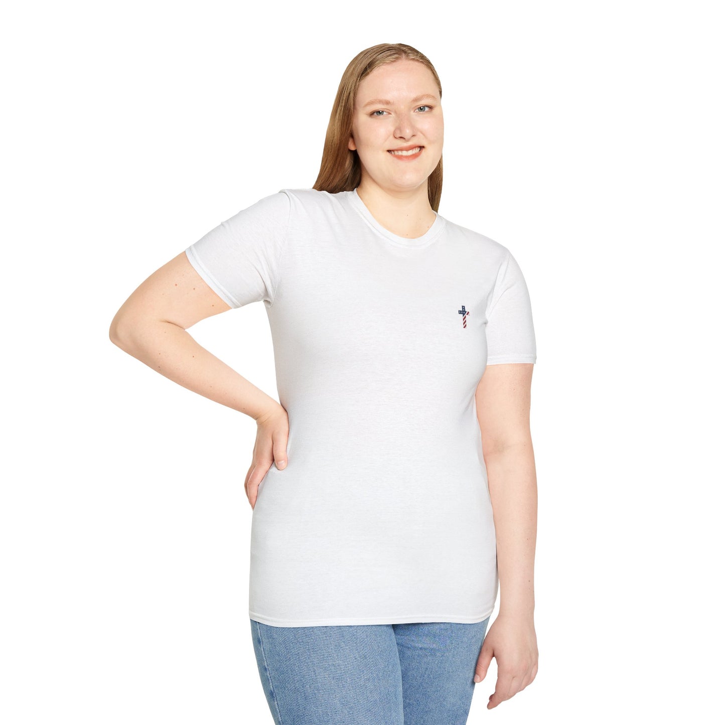 One Cross. One Nation, under God. Unisex Softstyle T-Shirt (no writing on back)
