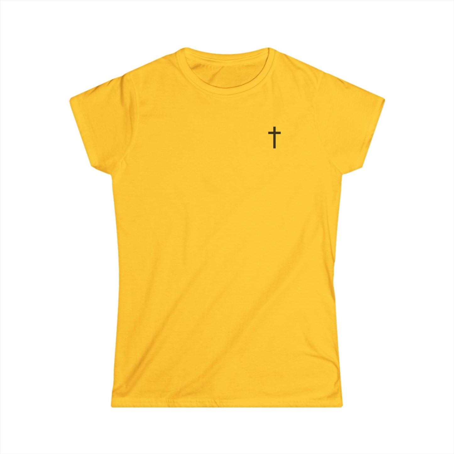 Women's Softstyle Tee with Black Cross