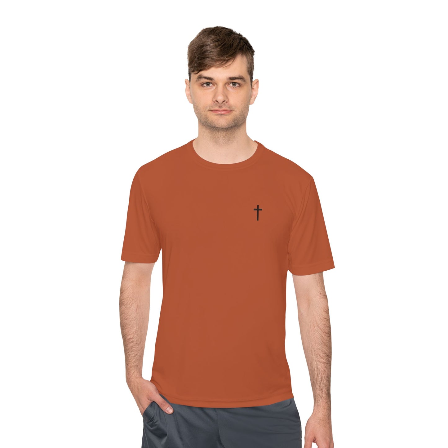 Unisex Sport-Tek Tee with Black Cross