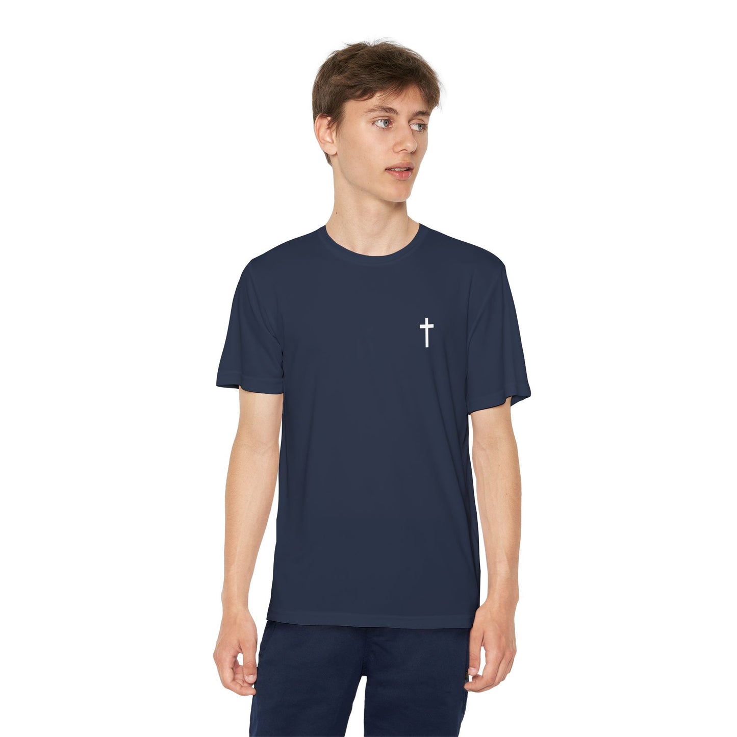 Youth Sport-Tek Tee with White Cross