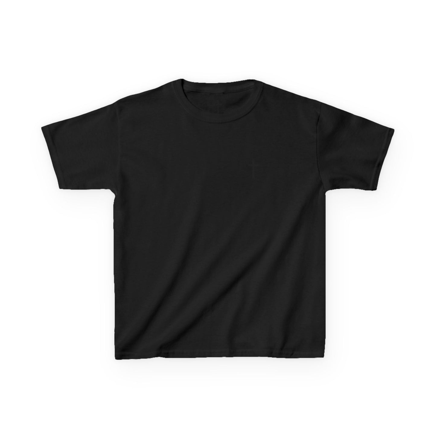 Kids Simple Christian T-Shirt with Black Cross (Gildan Product)
