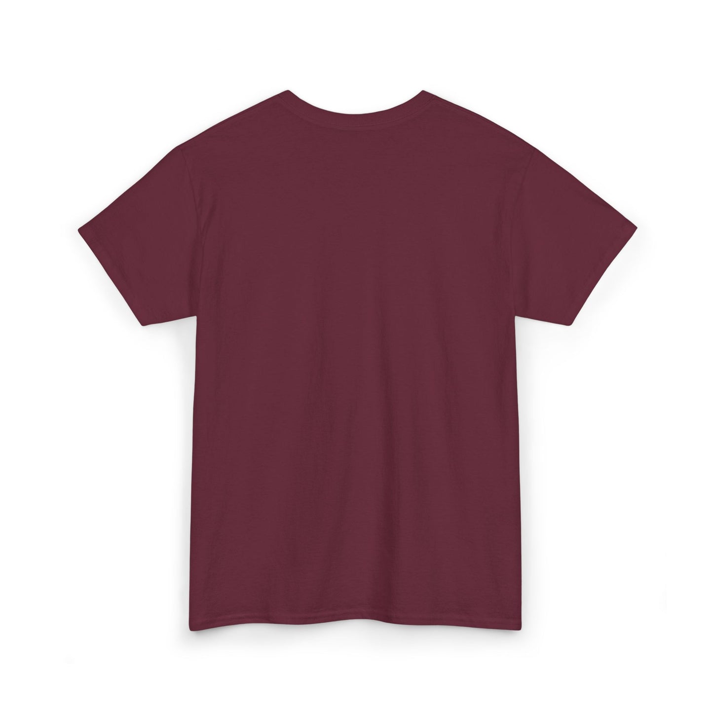 Unisex Heavy Cotton Tee with White Cross (Embroidered)