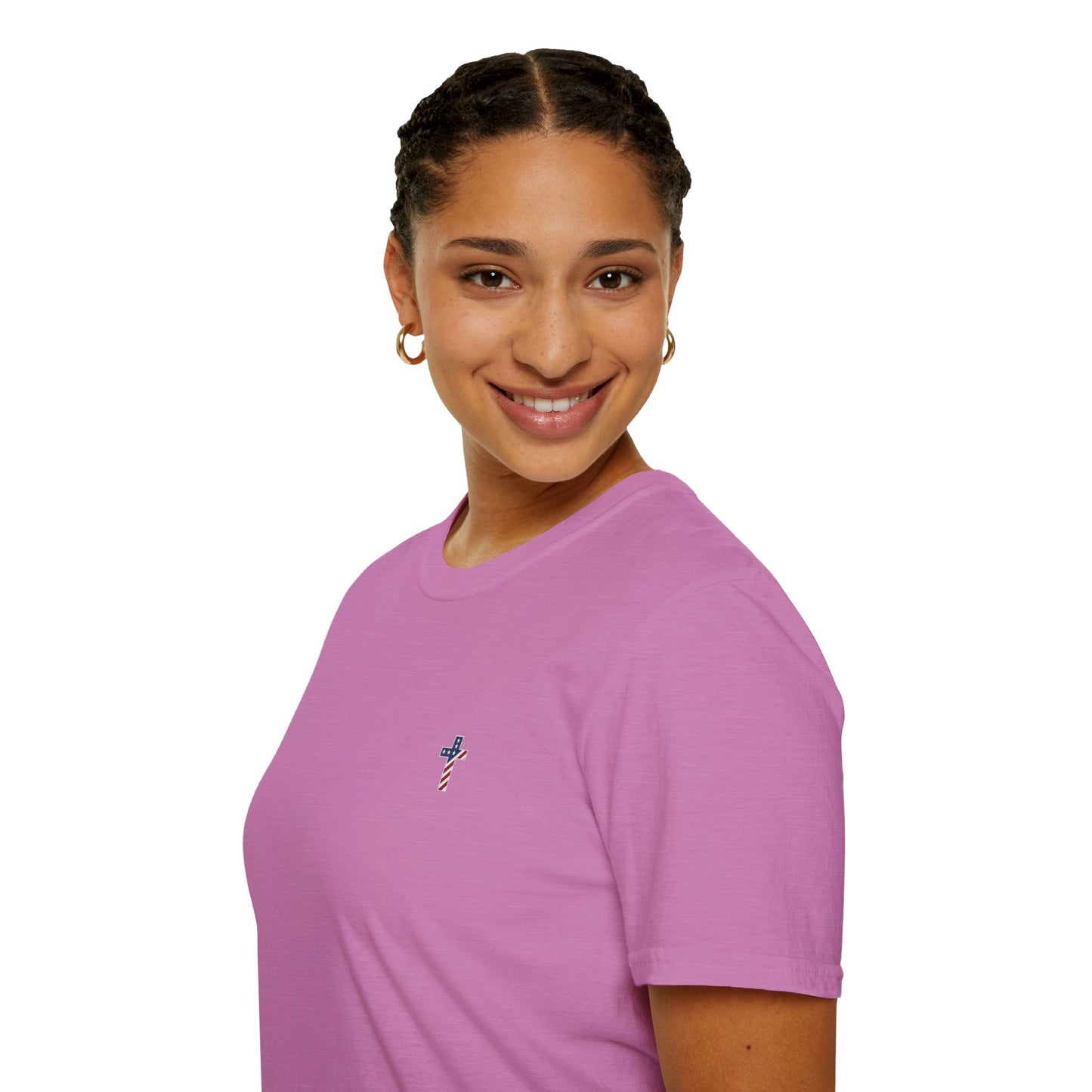 One Cross. One Nation, under God. Unisex Softstyle T-Shirt (no writing on back)
