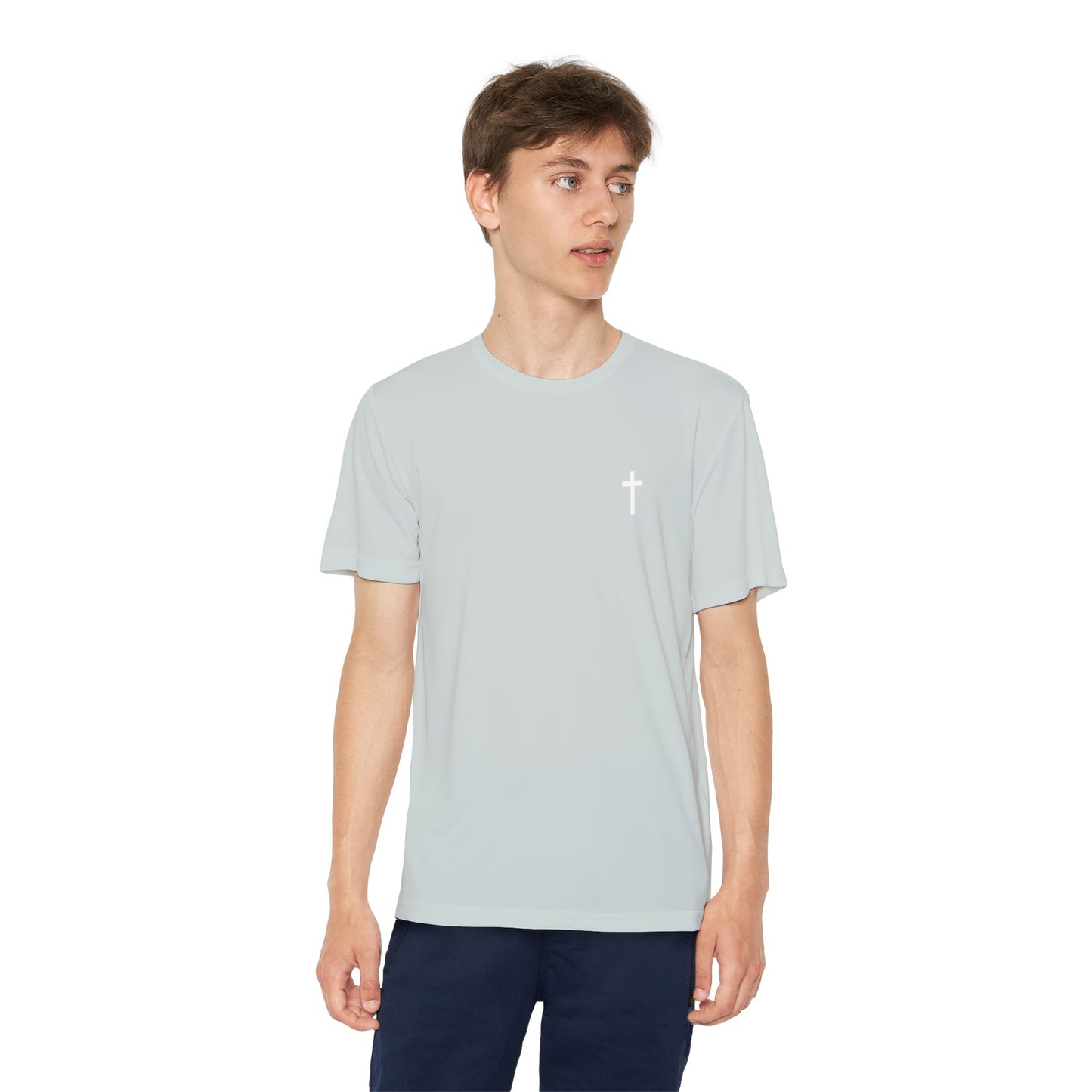 Youth Sport-Tek Tee with White Cross