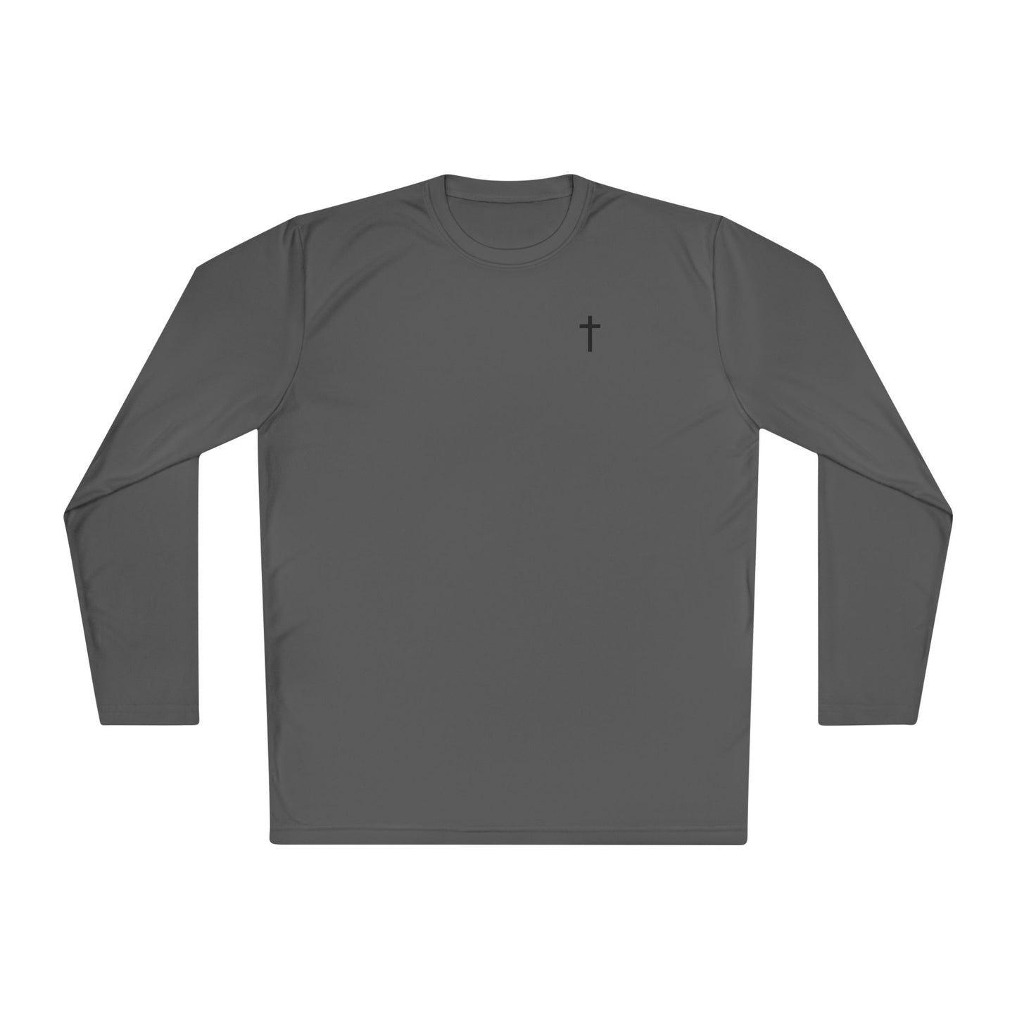 Unisex Lightweight Long Sleeve Tee with Black Cross