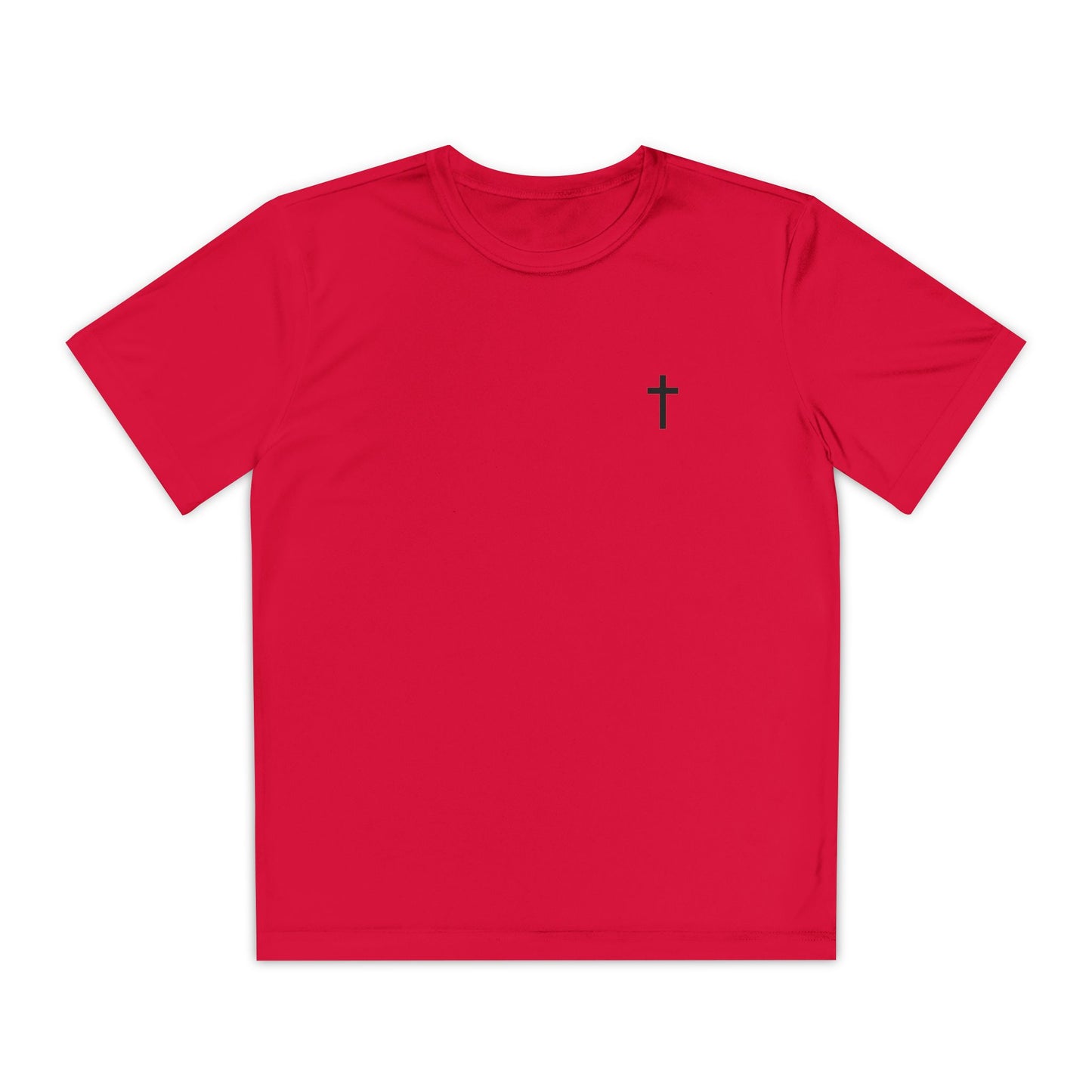 Youth Sport-Tek Tee with Black Cross