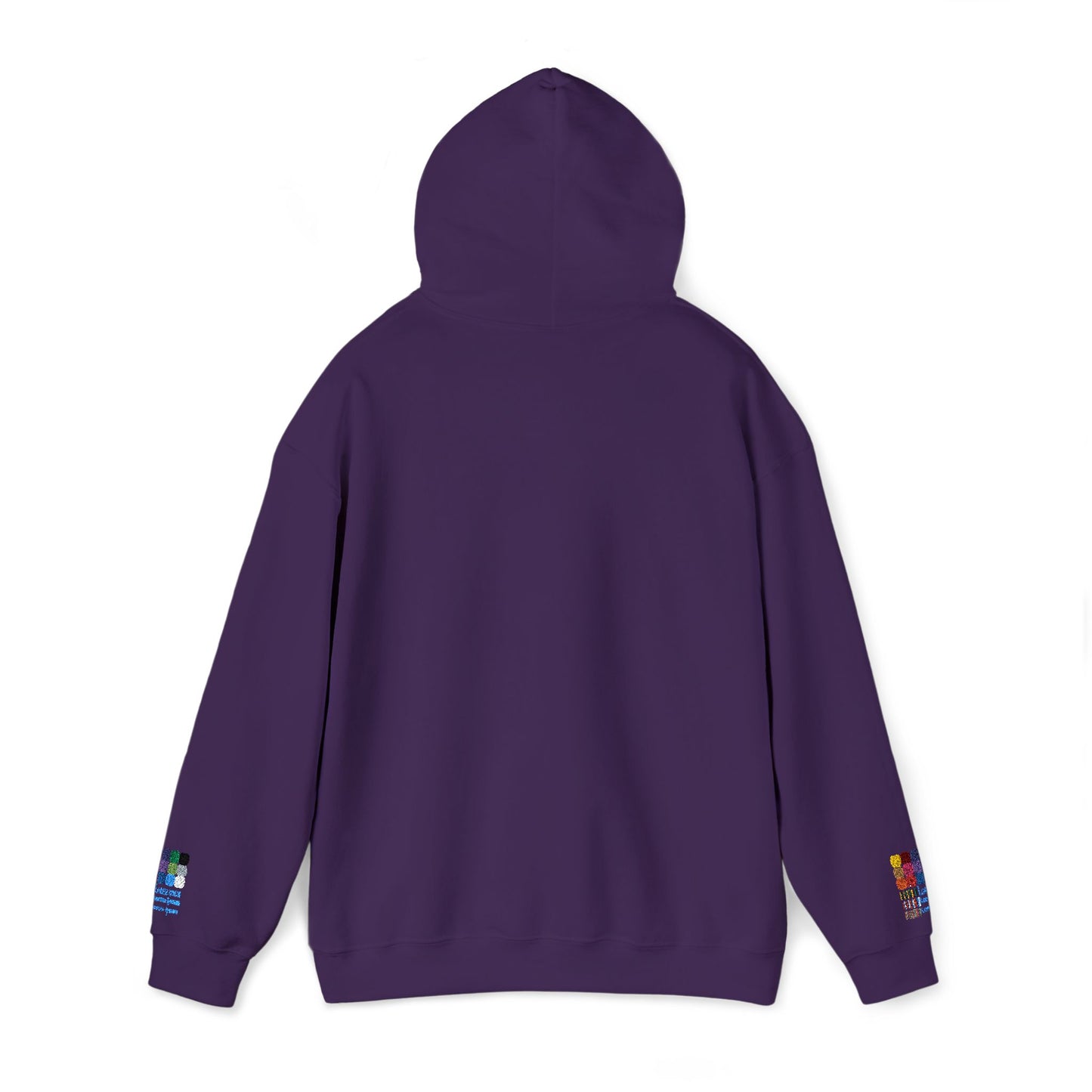 Unisex Embroidered Black Cross Hooded Sweatshirt (Gildan Product)