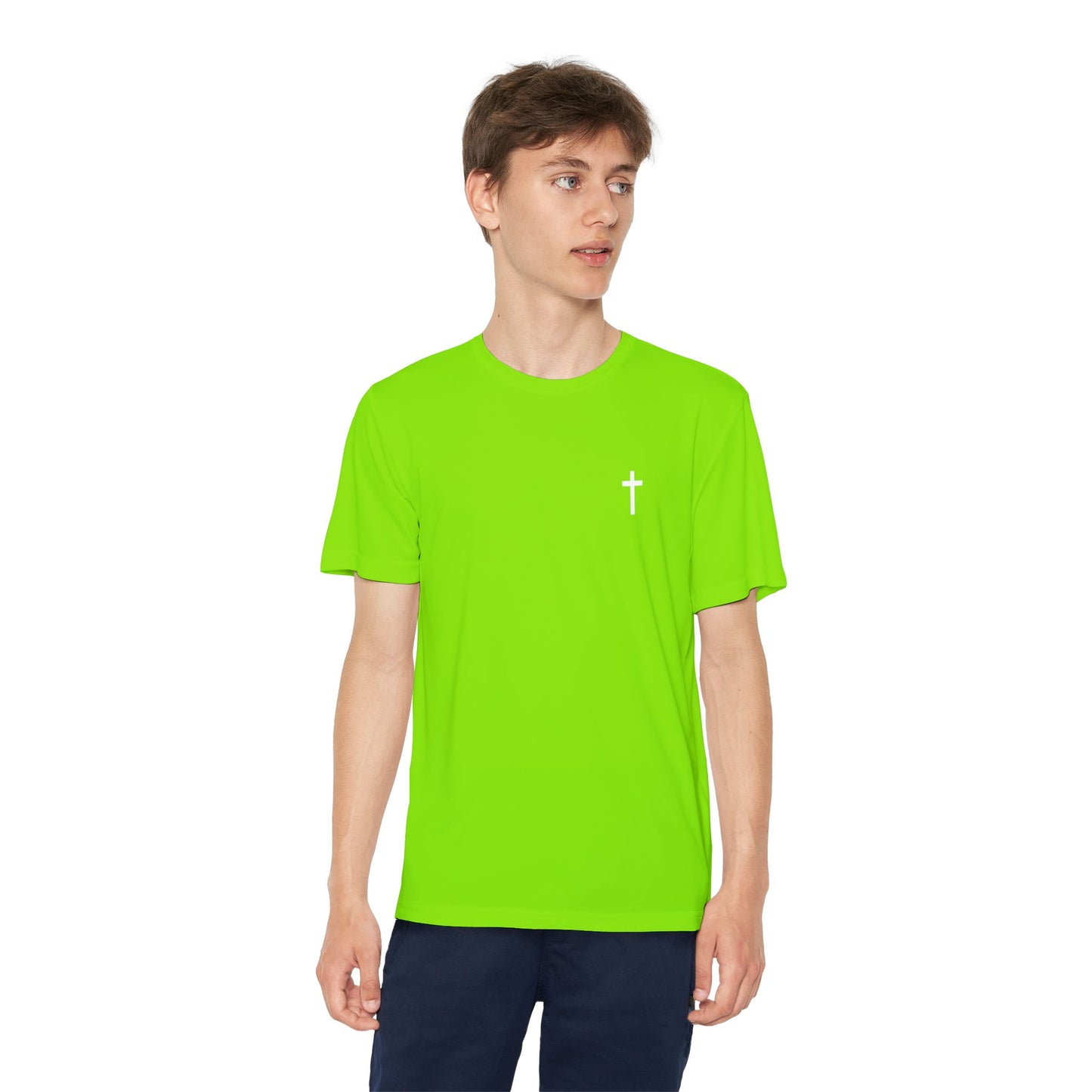 Youth Sport-Tek Tee with White Cross