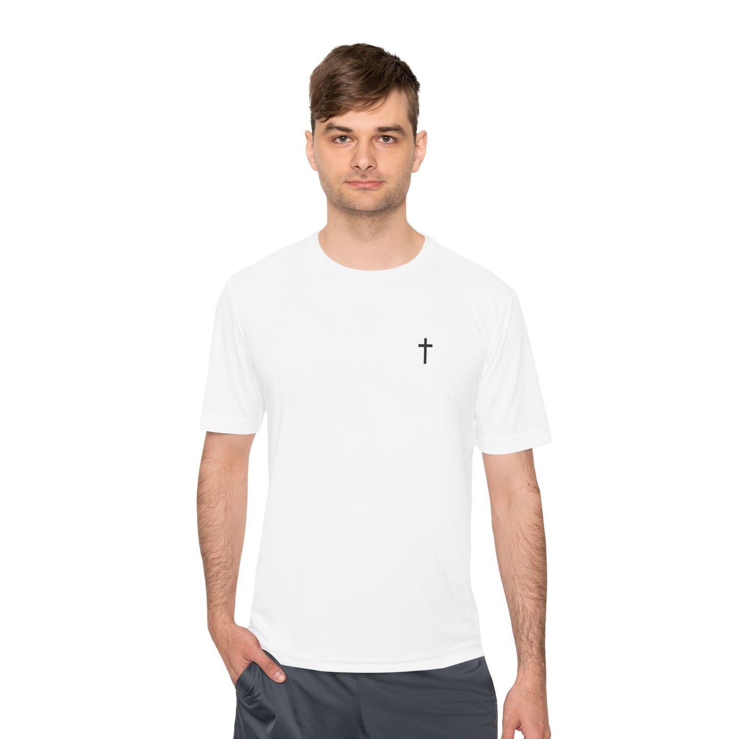 Unisex Sport-Tek Tee with Black Cross