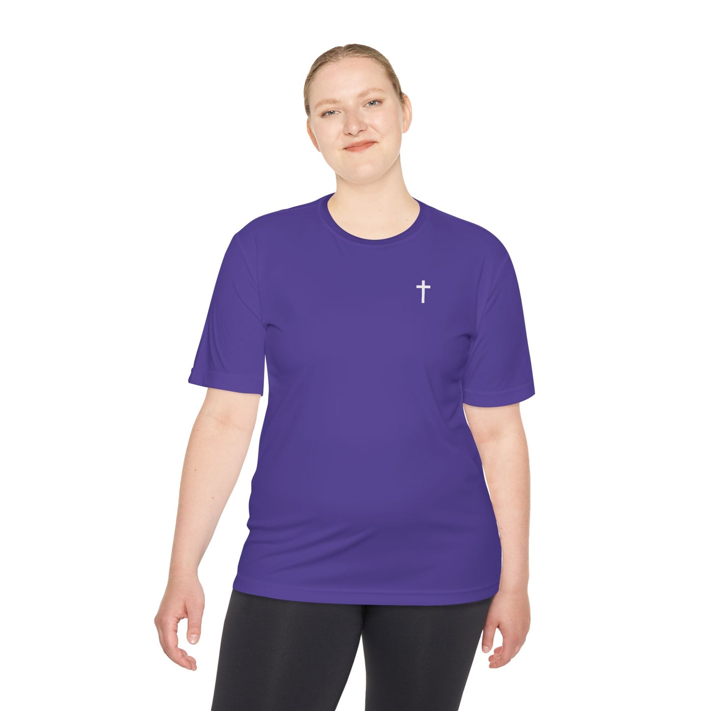 Sport-Tek Unisex Moisture Wicking Tee with White Cross