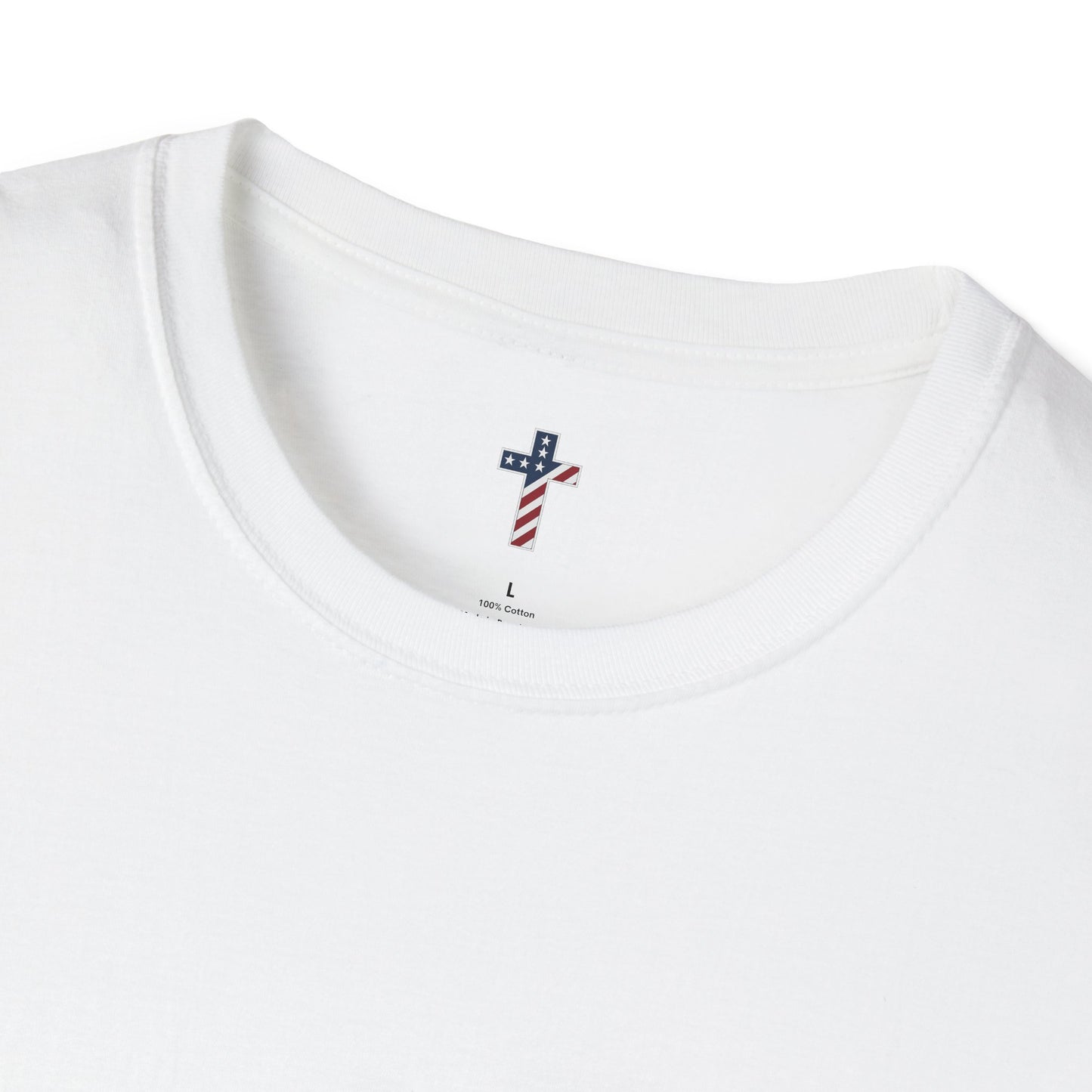One Cross. One Nation, under God. Unisex Softstyle T-Shirt (no writing on back)