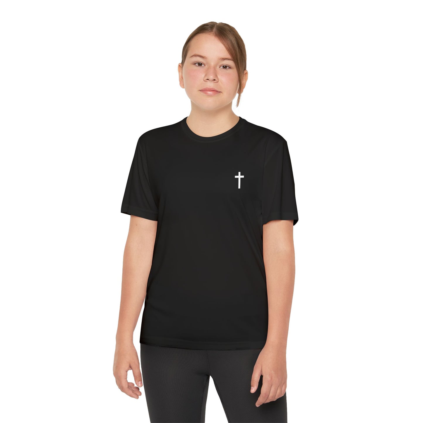 Youth Sport-Tek Tee with White Cross