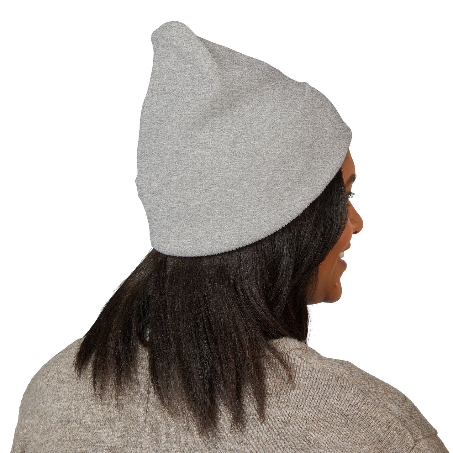 Classic White Cross Cuffed Beanie (Embroidery)